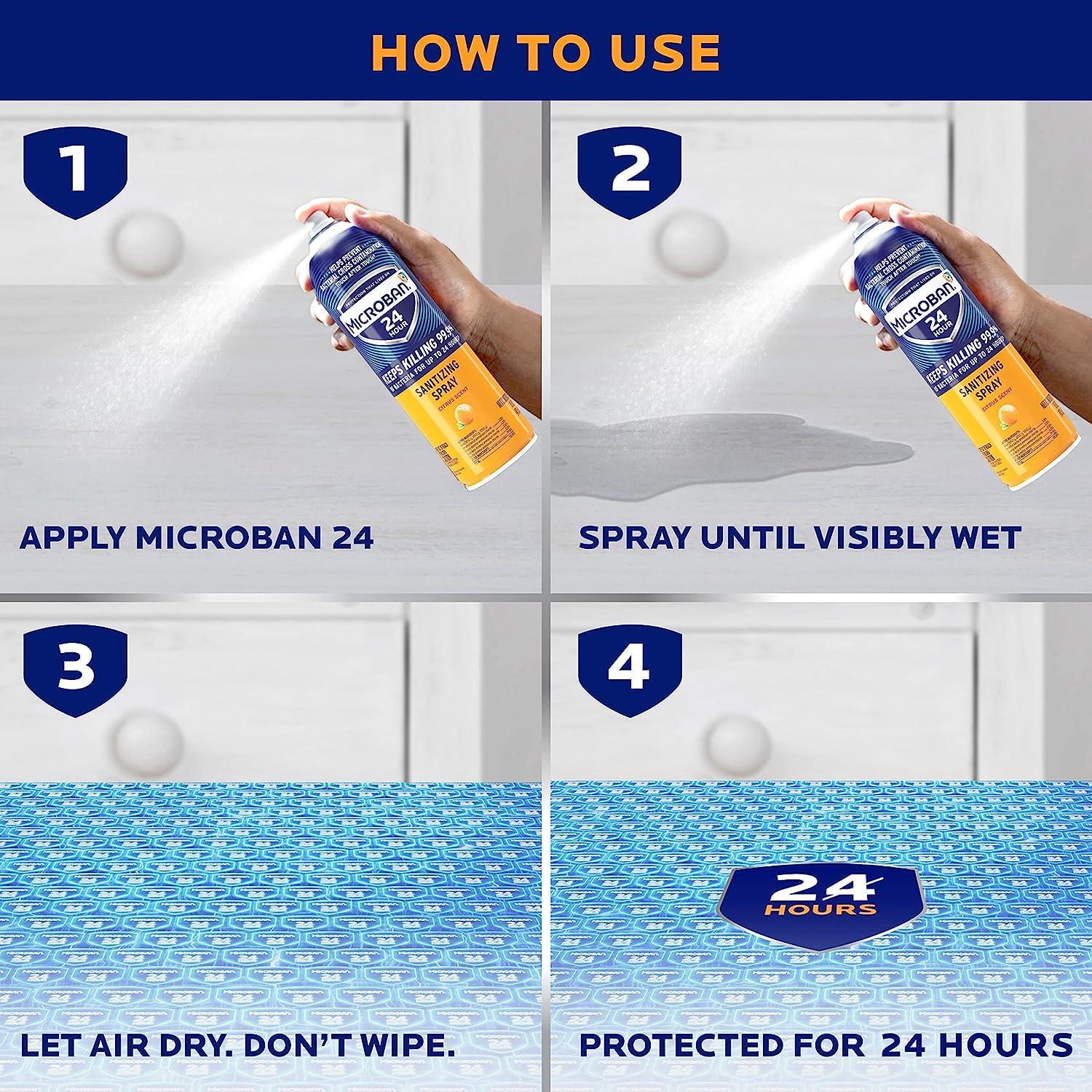 Spray Desinfectante Microban 24 Horas 2x450ml Aroma Cítrico