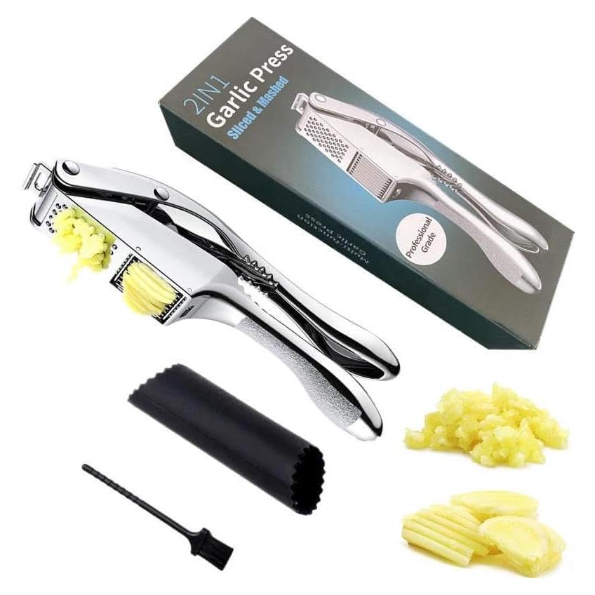 Prensa de Ajo y Jengibre Acero Inoxidable Genérico 20.83 cm