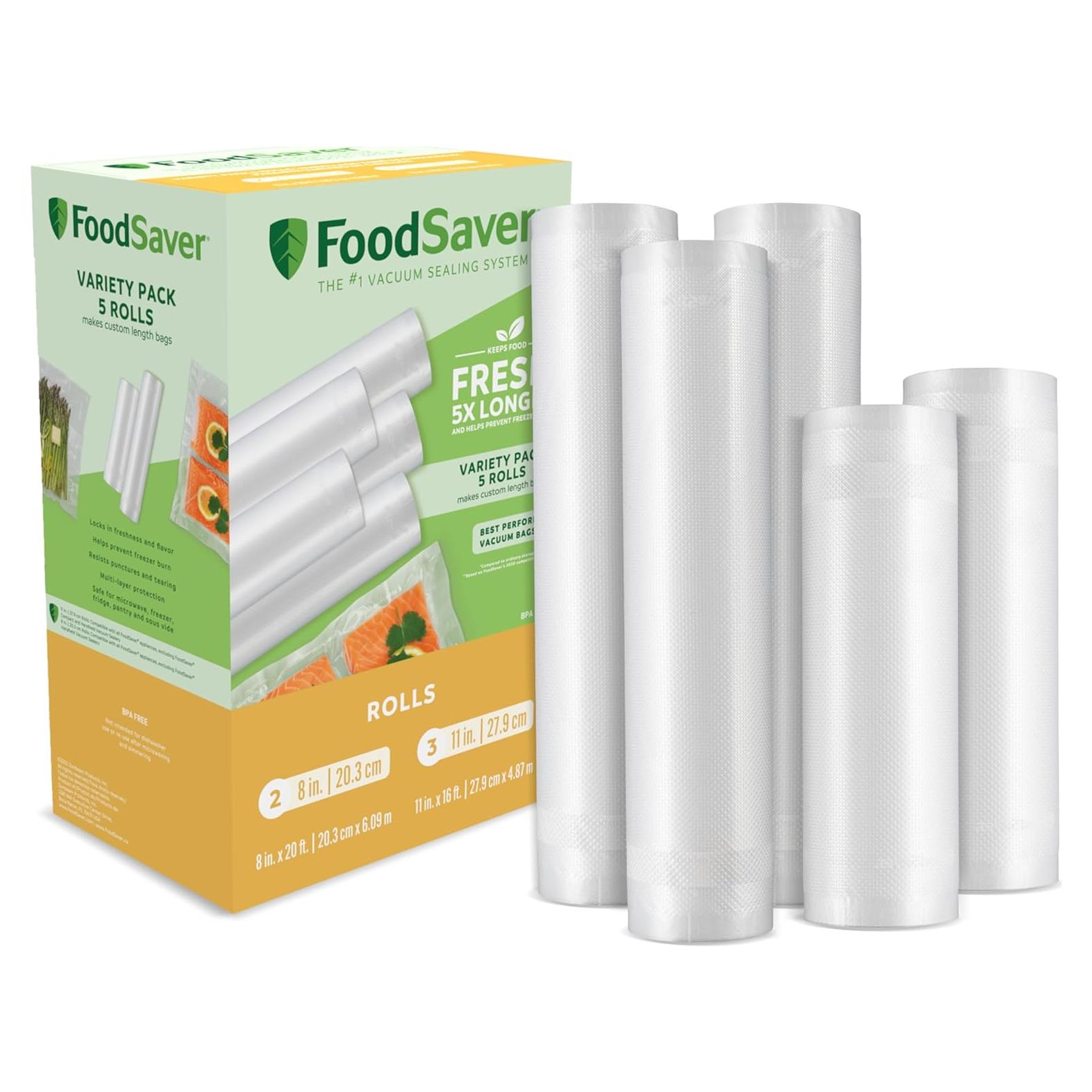 Bolsas de Sellado al Vacío FoodSaver Multipack 5 Rollos