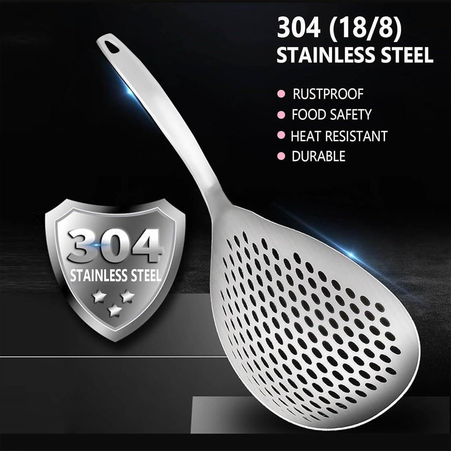 Cucharón Ranurado KAYCROWN Acero Inoxidable 2 Piezas