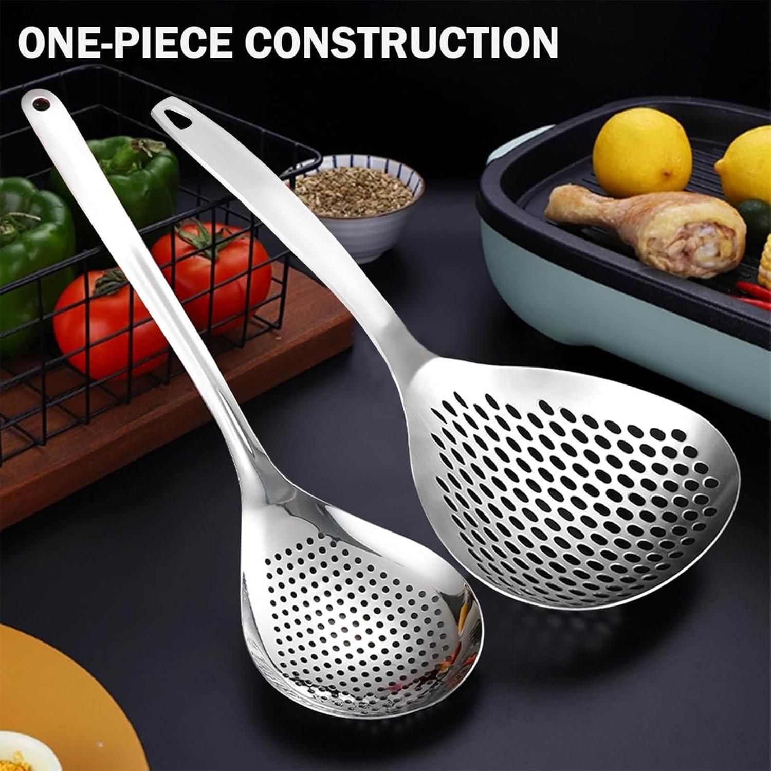 Cucharón Ranurado KAYCROWN Acero Inoxidable 2 Piezas