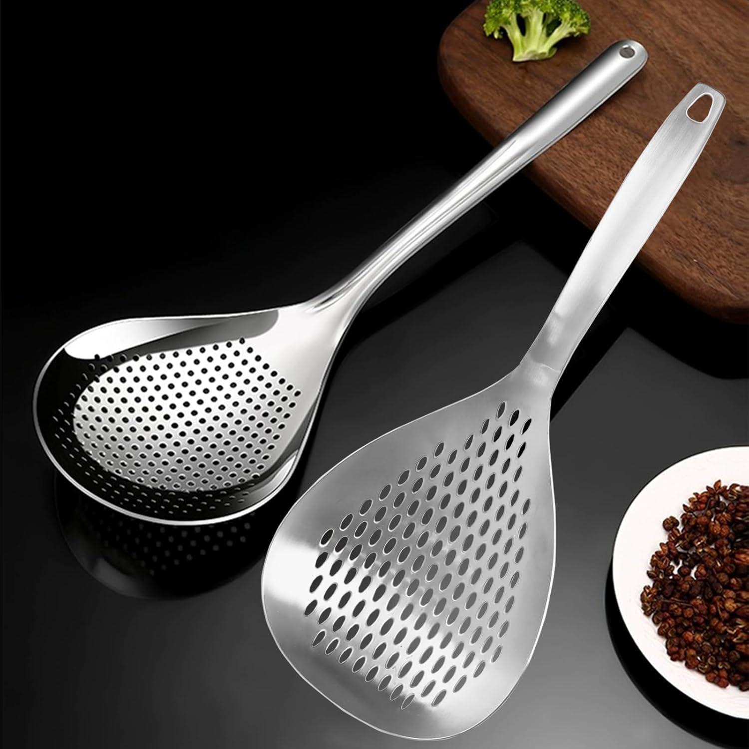 Cucharón Ranurado KAYCROWN Acero Inoxidable 2 Piezas