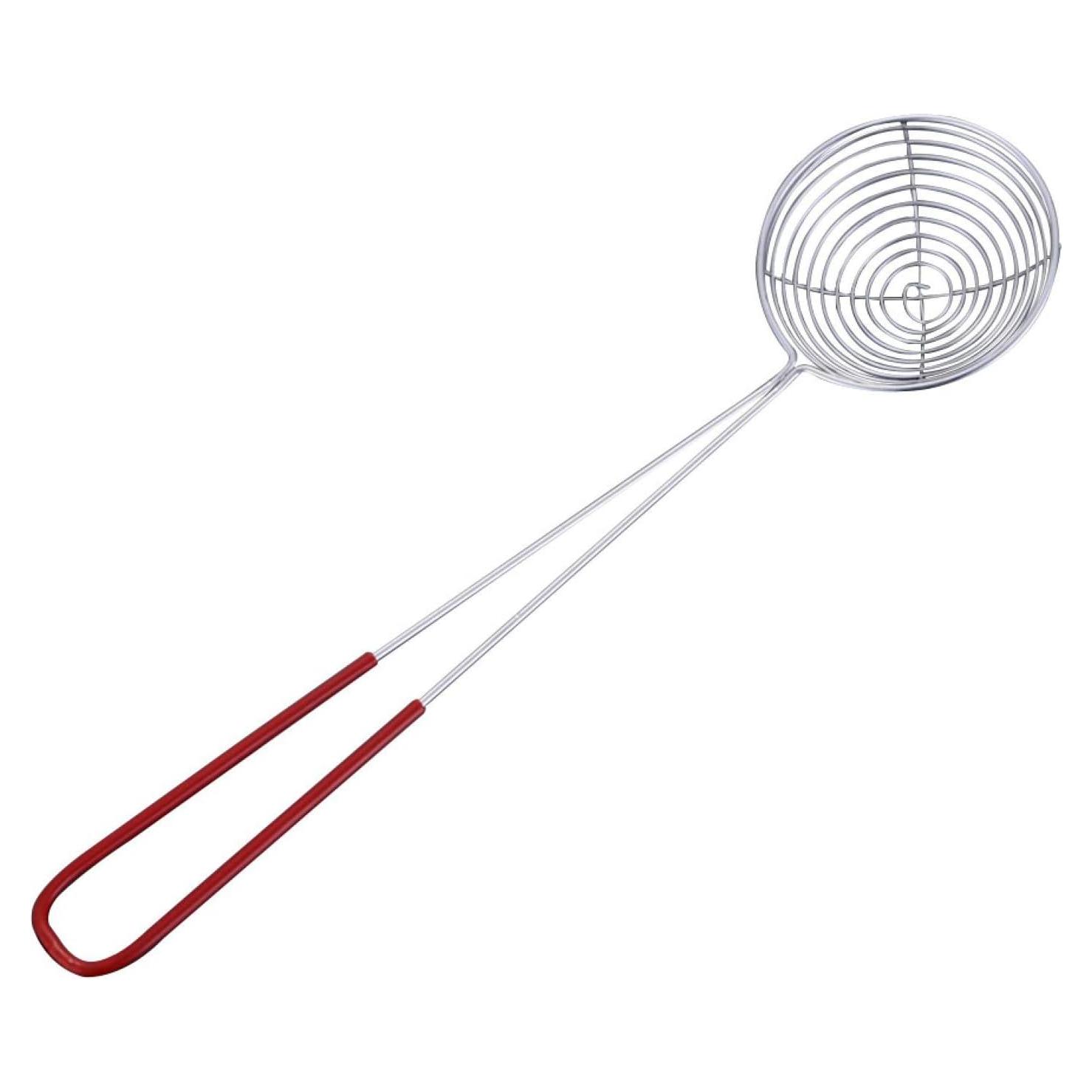 Cuchara Colador Ranurado JIANWEI Acero Inoxidable Rojo S