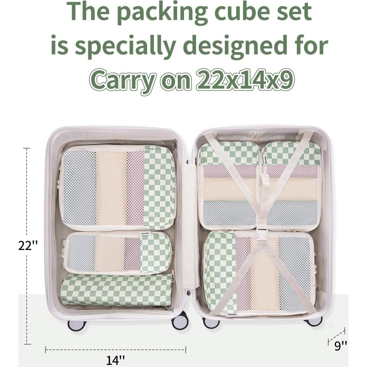 Set de 6 Cubos de Compresión Narwey para Viajes 55,88 cm