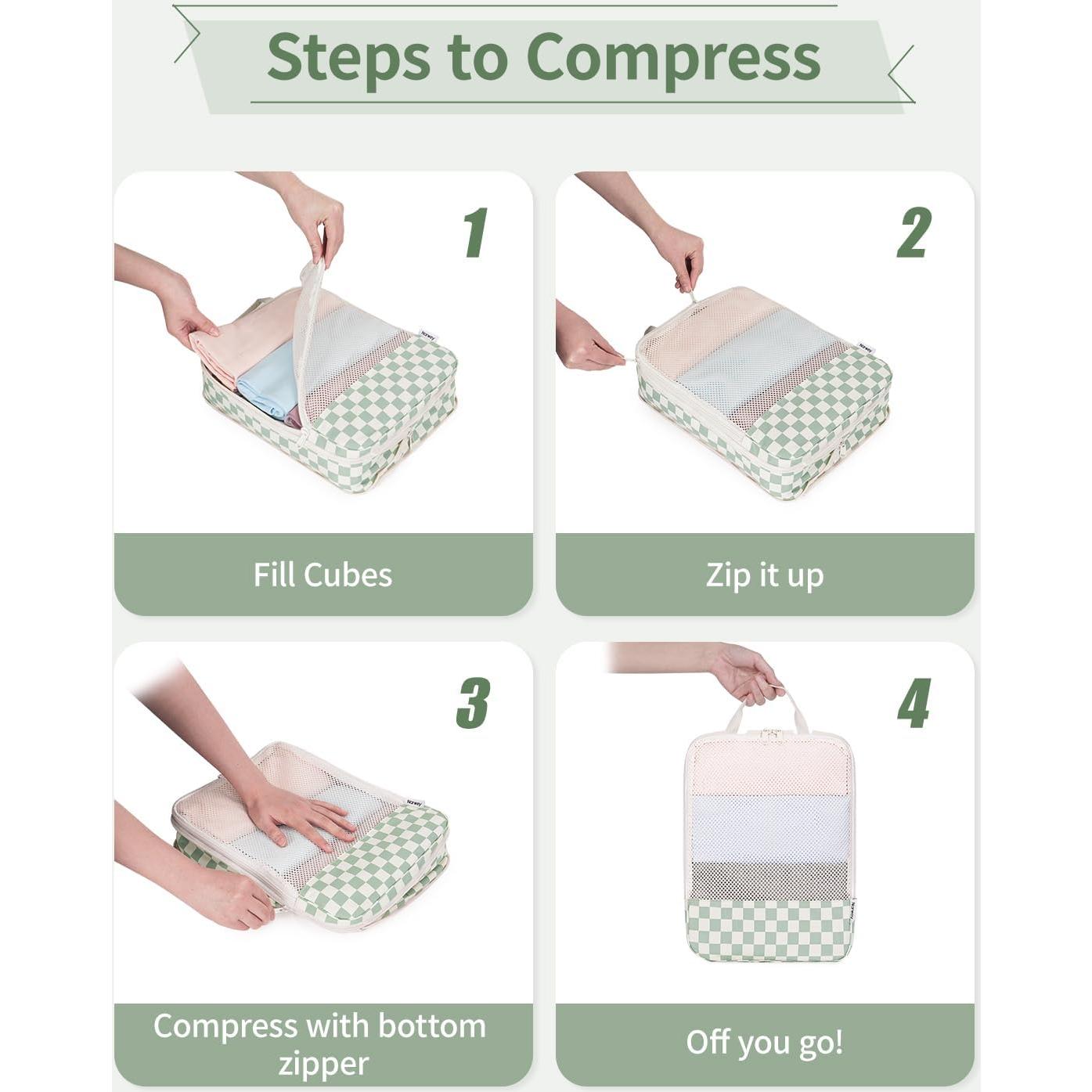 Set de 6 Cubos de Compresión Narwey para Viajes 55,88 cm