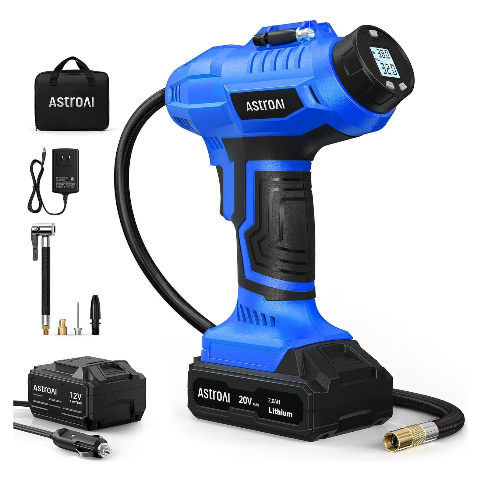 Compresor de Aire Inalámbrico AstroAI 20V 160PSI Portátil