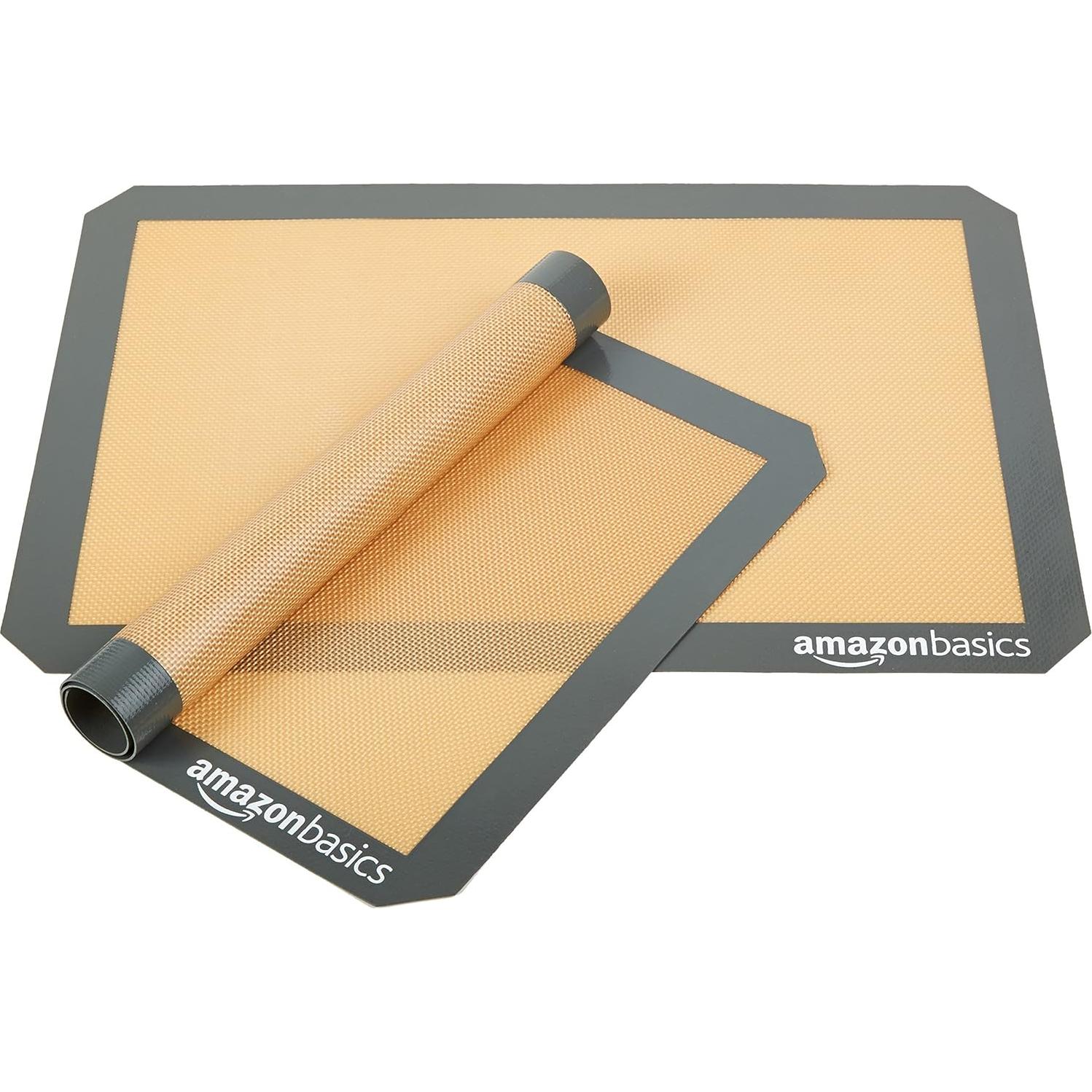 Alfombrilla de Silicona Rectangular Amazon Basics 42x29 cm Paquete 2