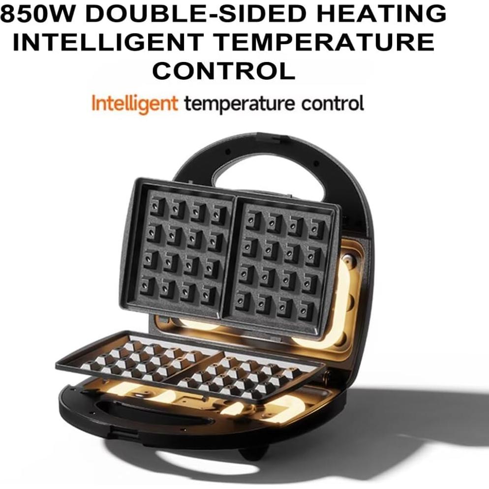 Máquina de Desayuno 3 en 1 JACKGOLD con Placas Intercambiables