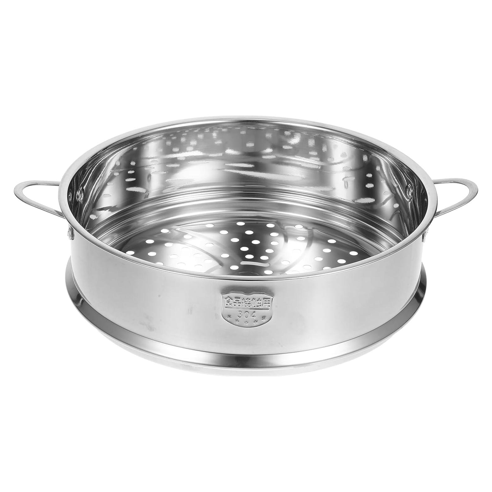 Cesta de Vapor Acero Inoxidable Hemoton 24.9 cm Plata