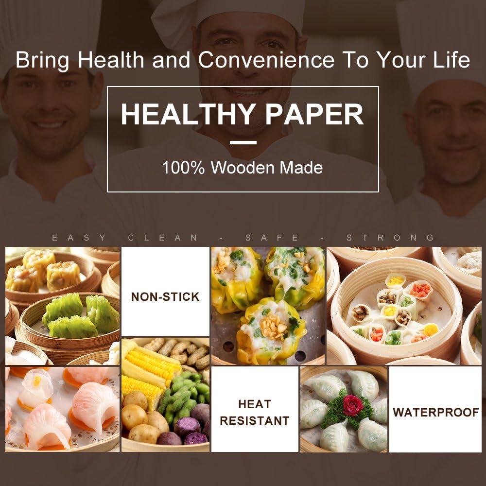 100 Forros de Freidora de Aire Vancens 23 cm Antiadherentes