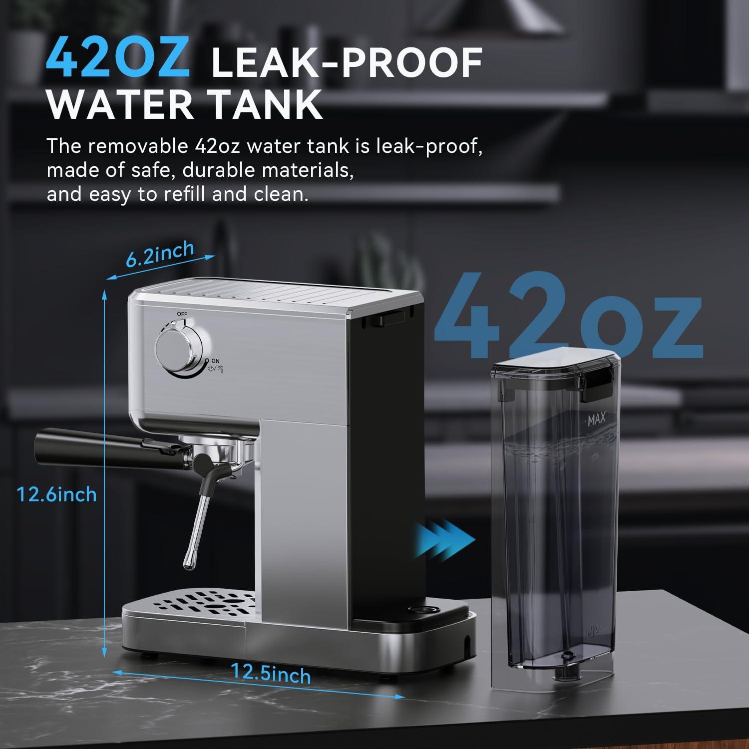 Máquina de Espresso SOWTECH JH-C5119 20 Bar con Espumador 1.24L