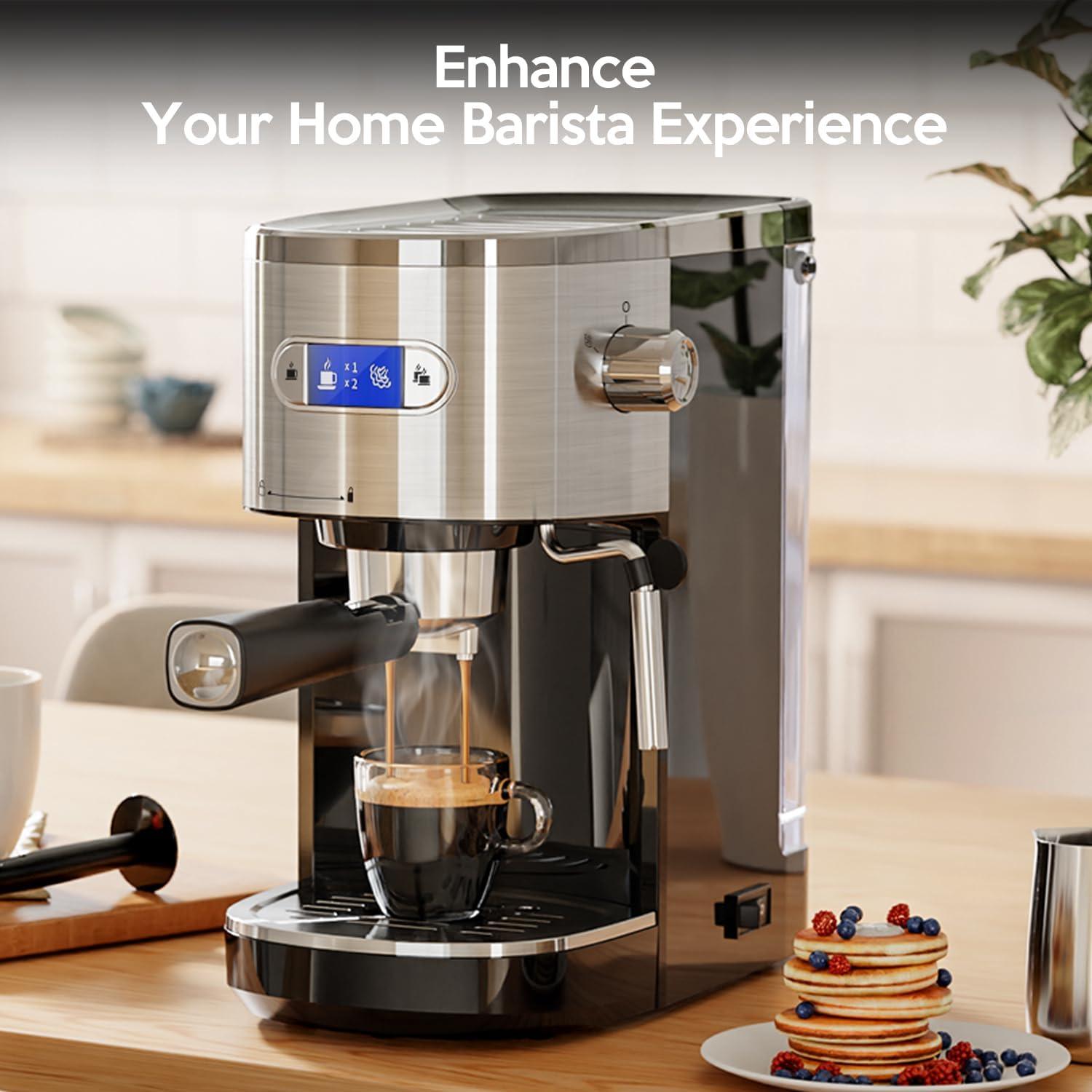 Máquina de Espresso Semi-Automática Havato 20 Bar 1.3L Acero Inoxidable