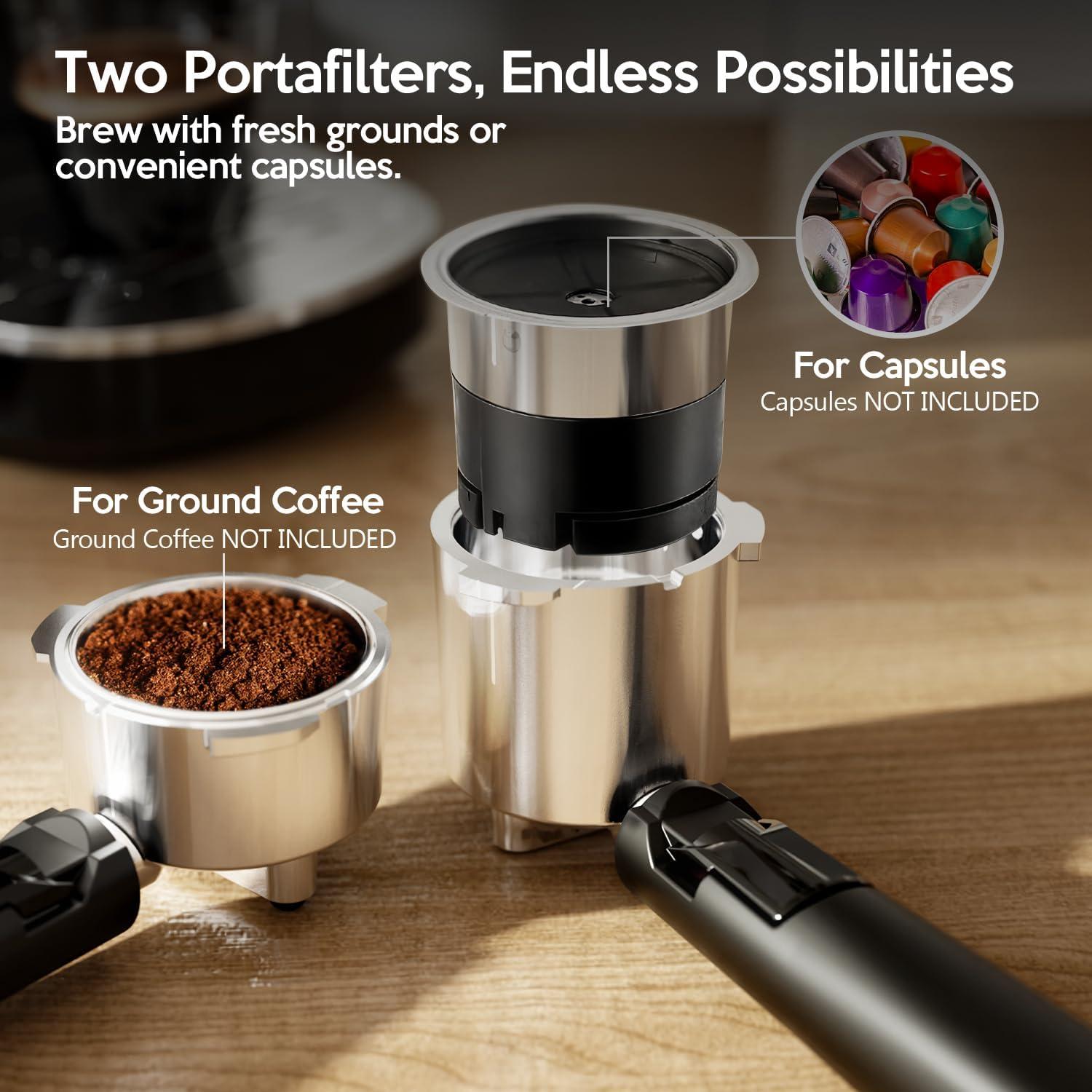 Máquina de Espresso Semi-Automática Havato 20 Bar 1.3L Acero Inoxidable