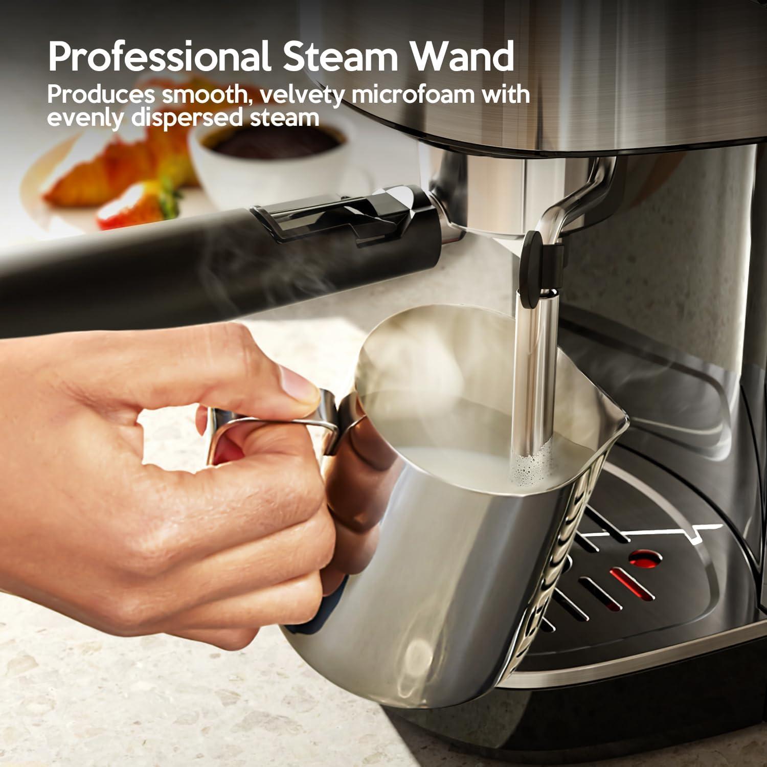 Máquina de Espresso Semi-Automática Havato 20 Bar 1.3L Acero Inoxidable