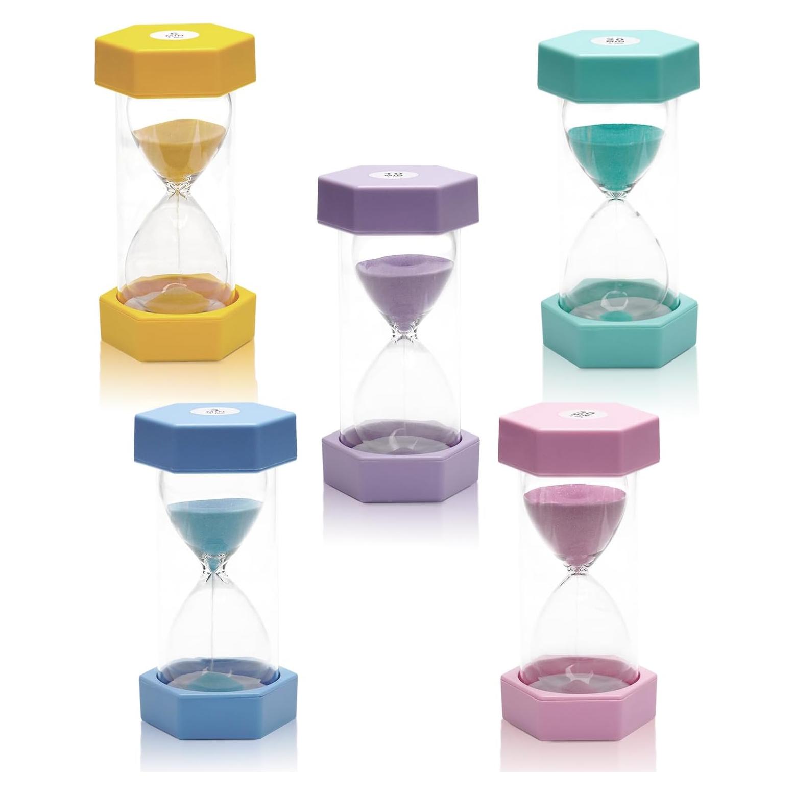 Set 5 Relojes de Arena SANDTIMER 3-30 Minutos Macaron