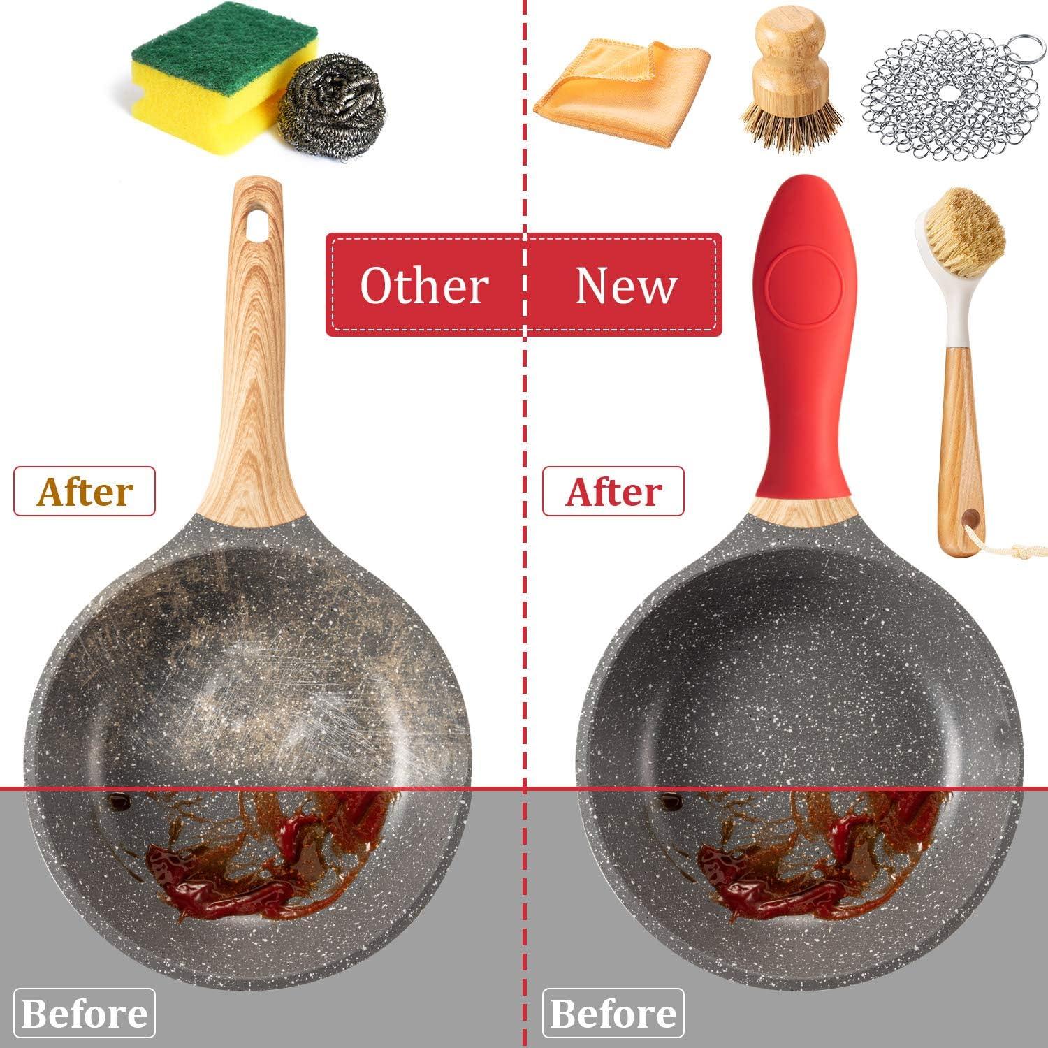 Kit de Limpieza 8 Piezas para Sartenes Hierro Fundido Patelai