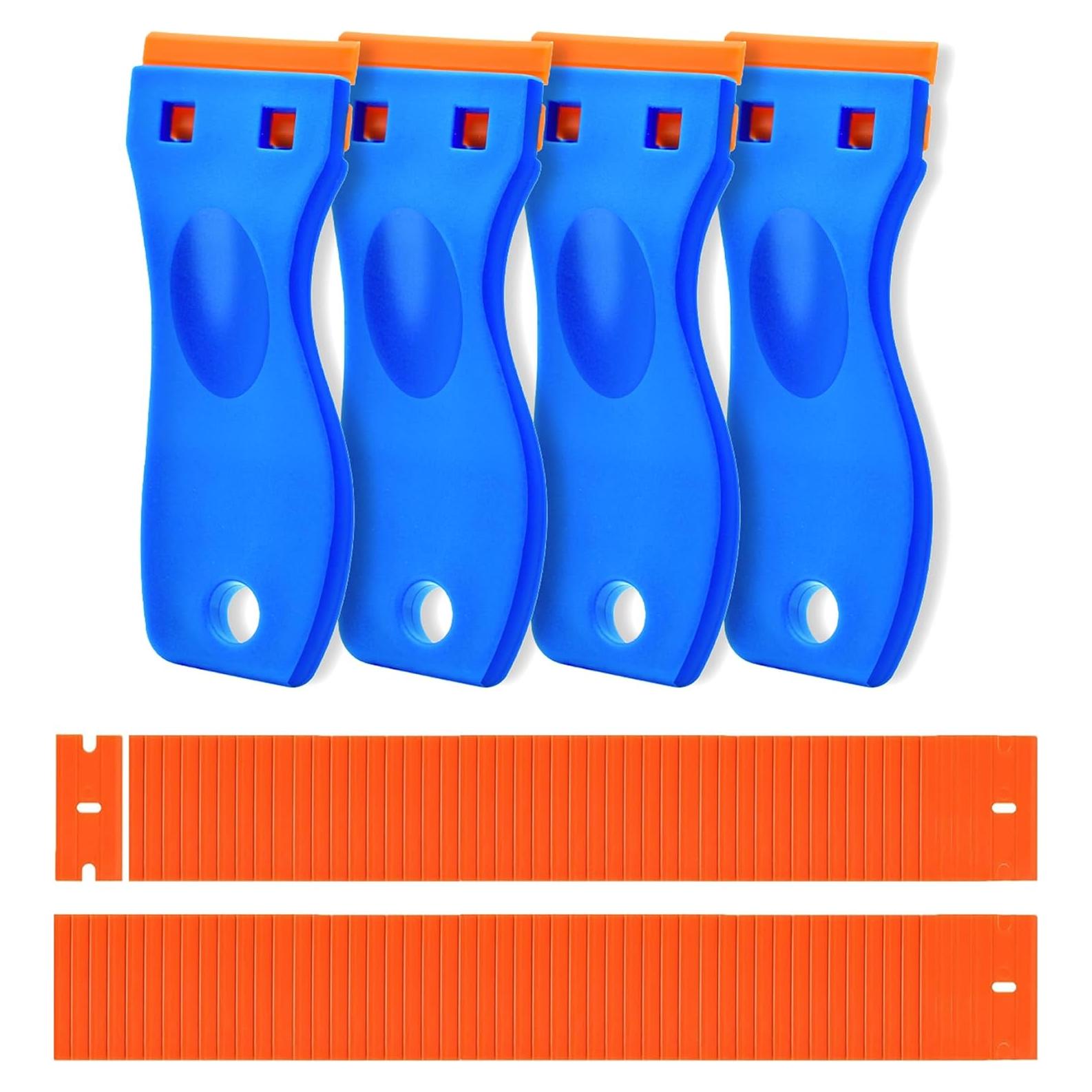 Raspador de Plástico CADONO 4 Pcs + 120 Cuchillas Repuesto