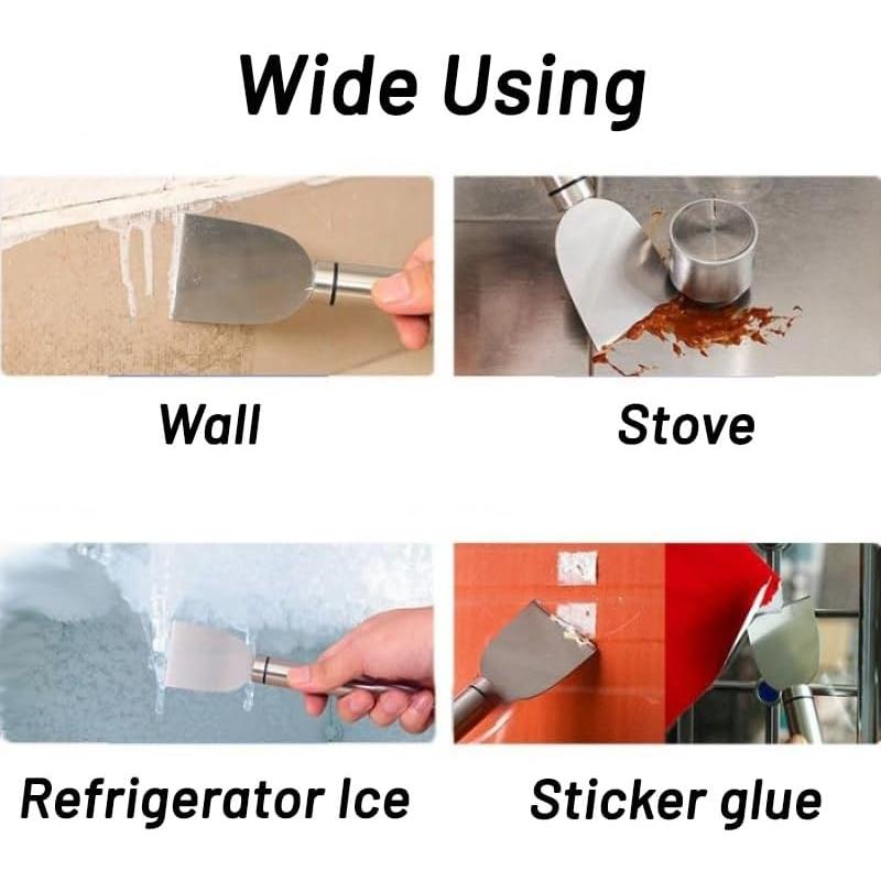 Paquete de 2 raspadores de acero inoxidable Yopolaz