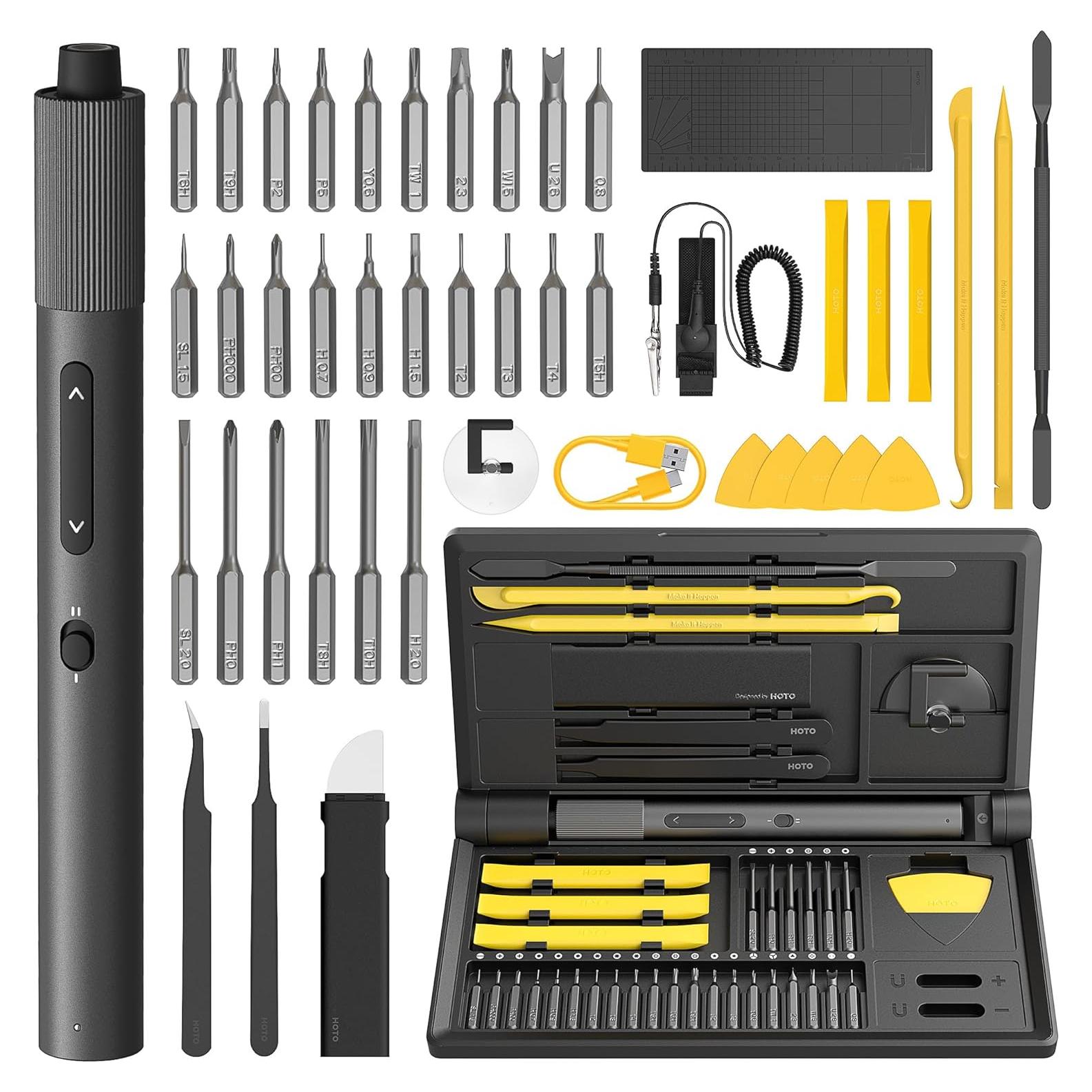 Juego de Destornilladores Eléctricos HOTO 48 en 1 con Luz LED