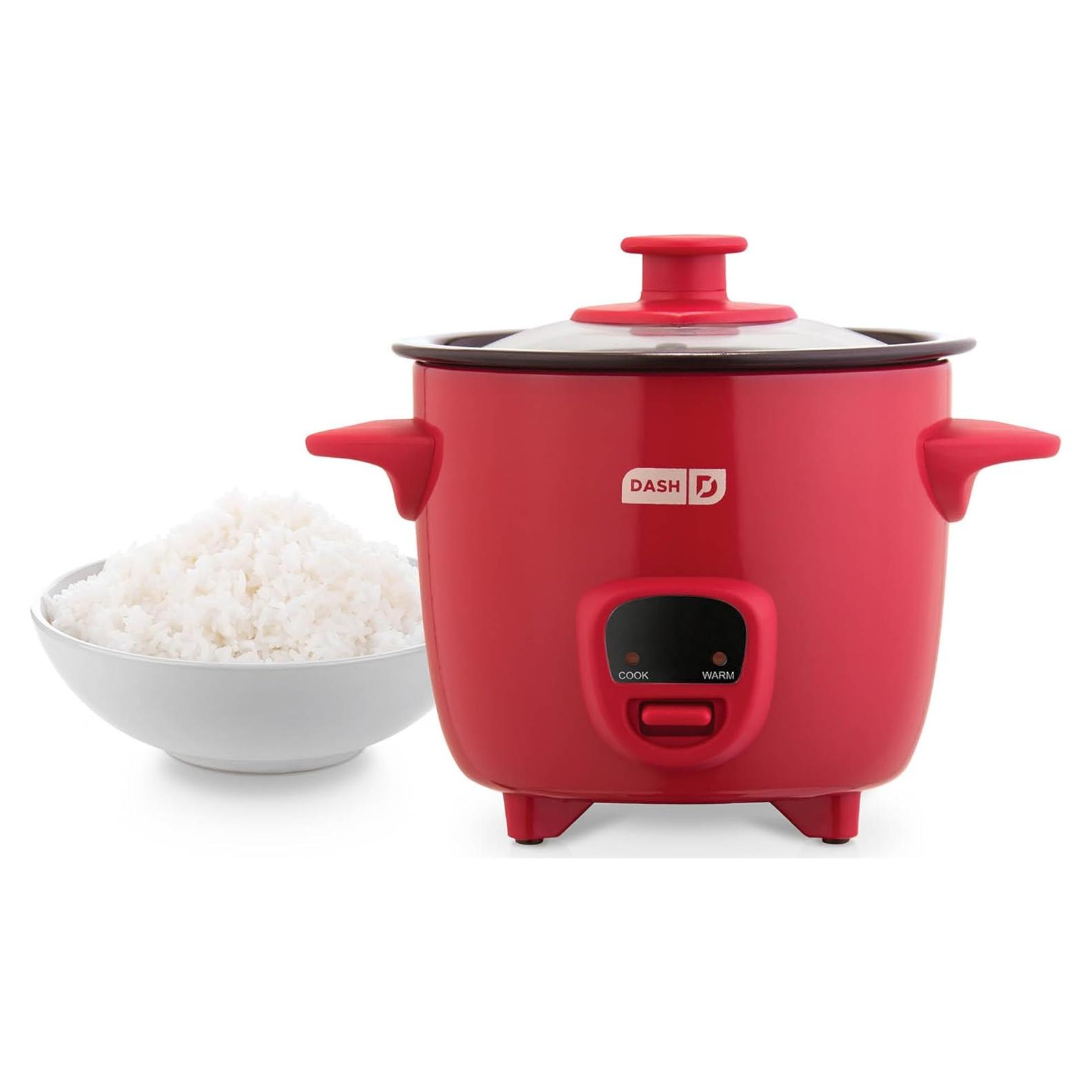 Cocedor de Arroz Mini DASH 2 Tazas Antiadherente Rojo