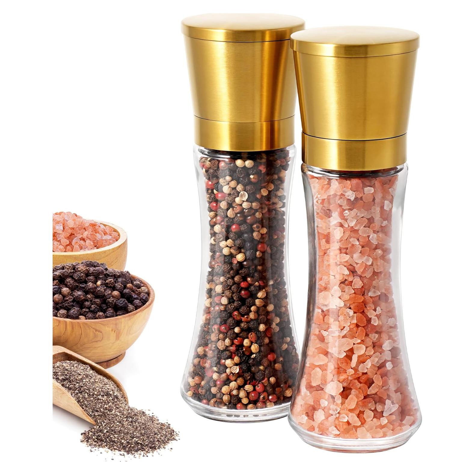 Juego de Molinillos de Sal y Pimienta VEVOK CHEF 180ml Acero Inoxidable