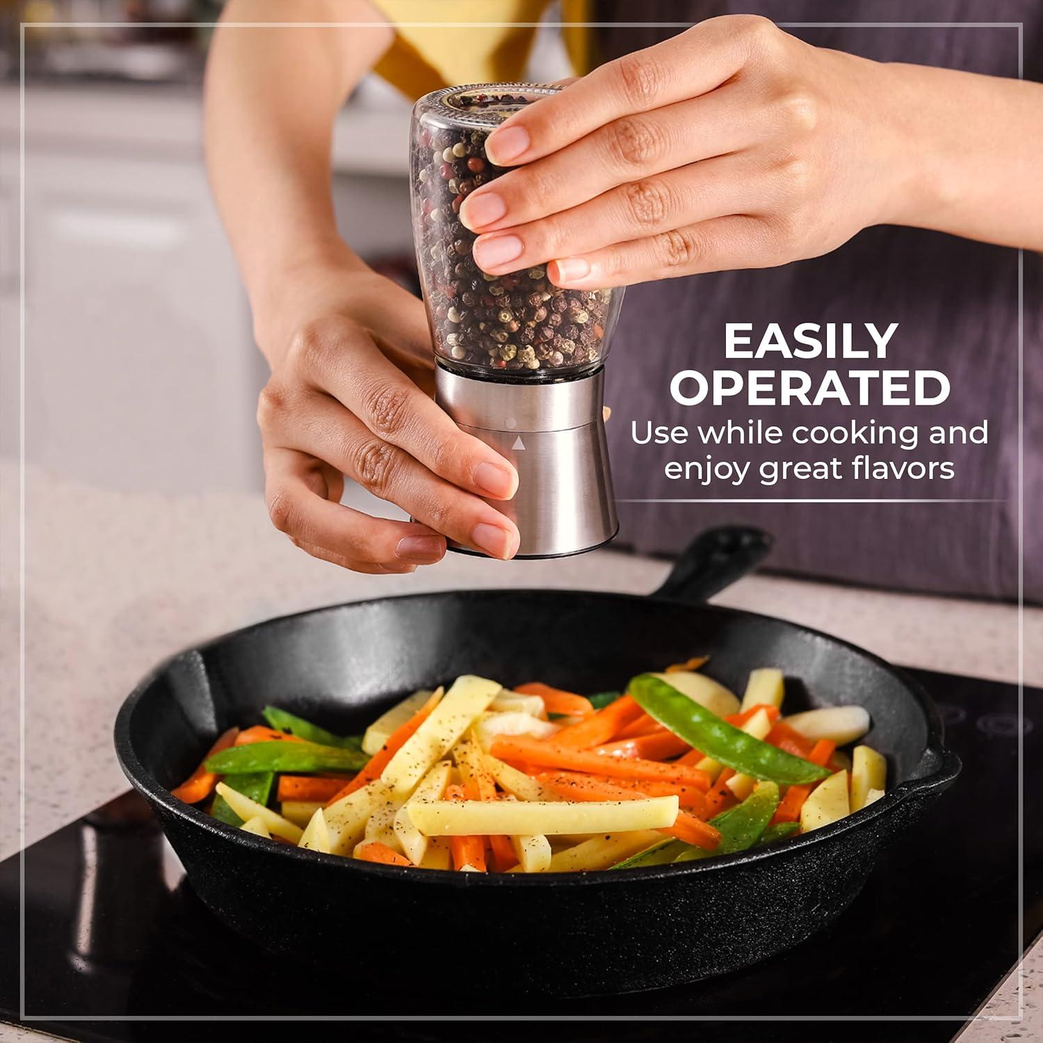 Molinillo de Sal y Pimienta Kitchen-GO Acero Inoxidable 14 cm