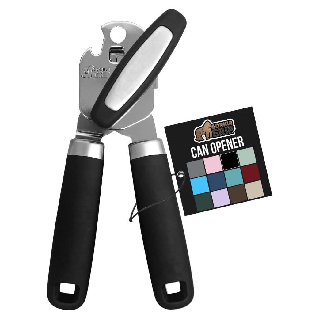 Abrelatas Manual GORILLA GRIP Acero Inoxidable Negro 17,78 cm