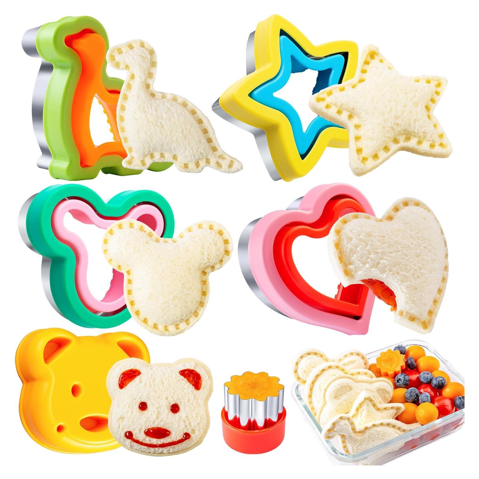 Cortadores de Sándwich para Niños Kimfead 6 Pcs Variados