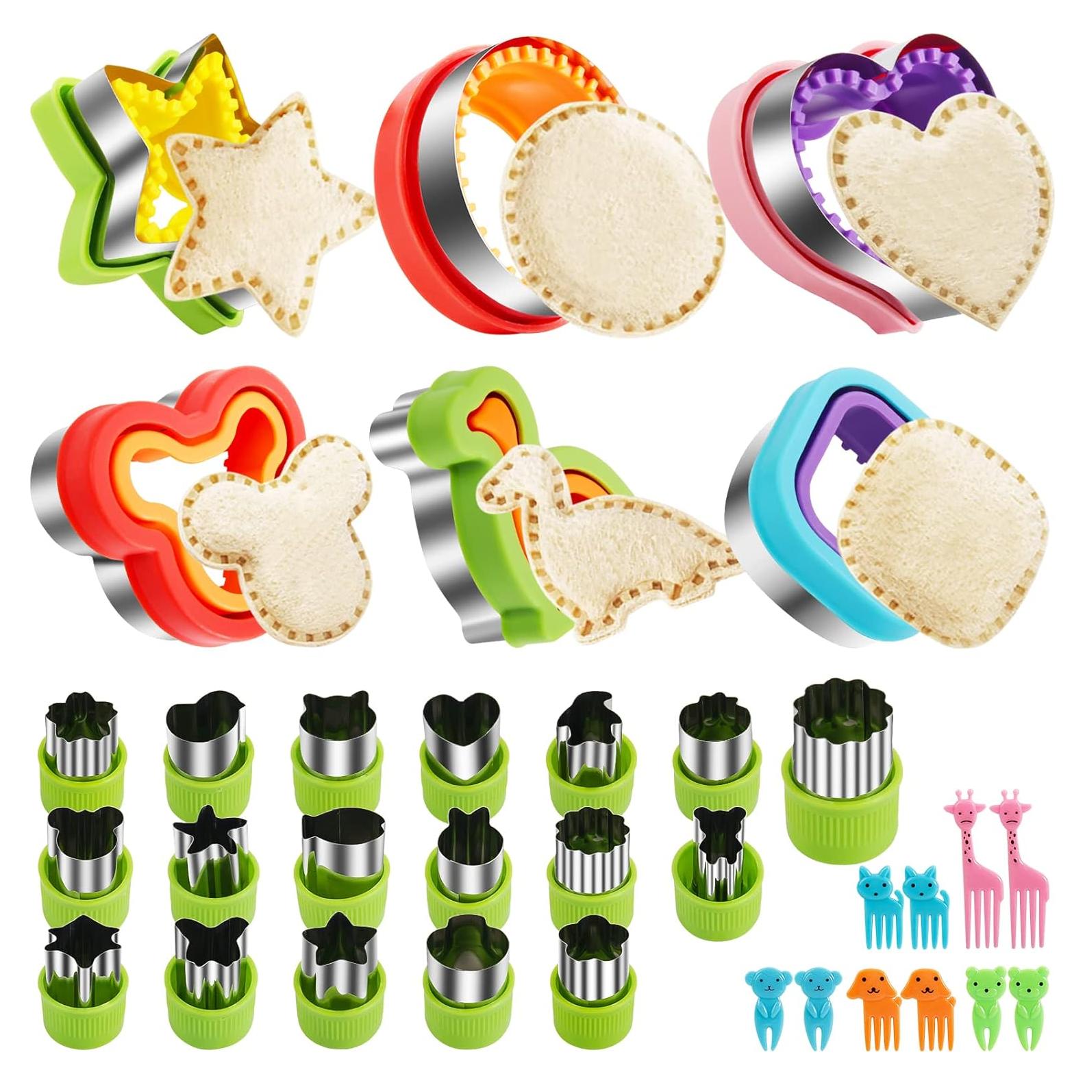 Juego de Cortadores de Sándwich 34pcs TAOUNOA - Animales y Formas