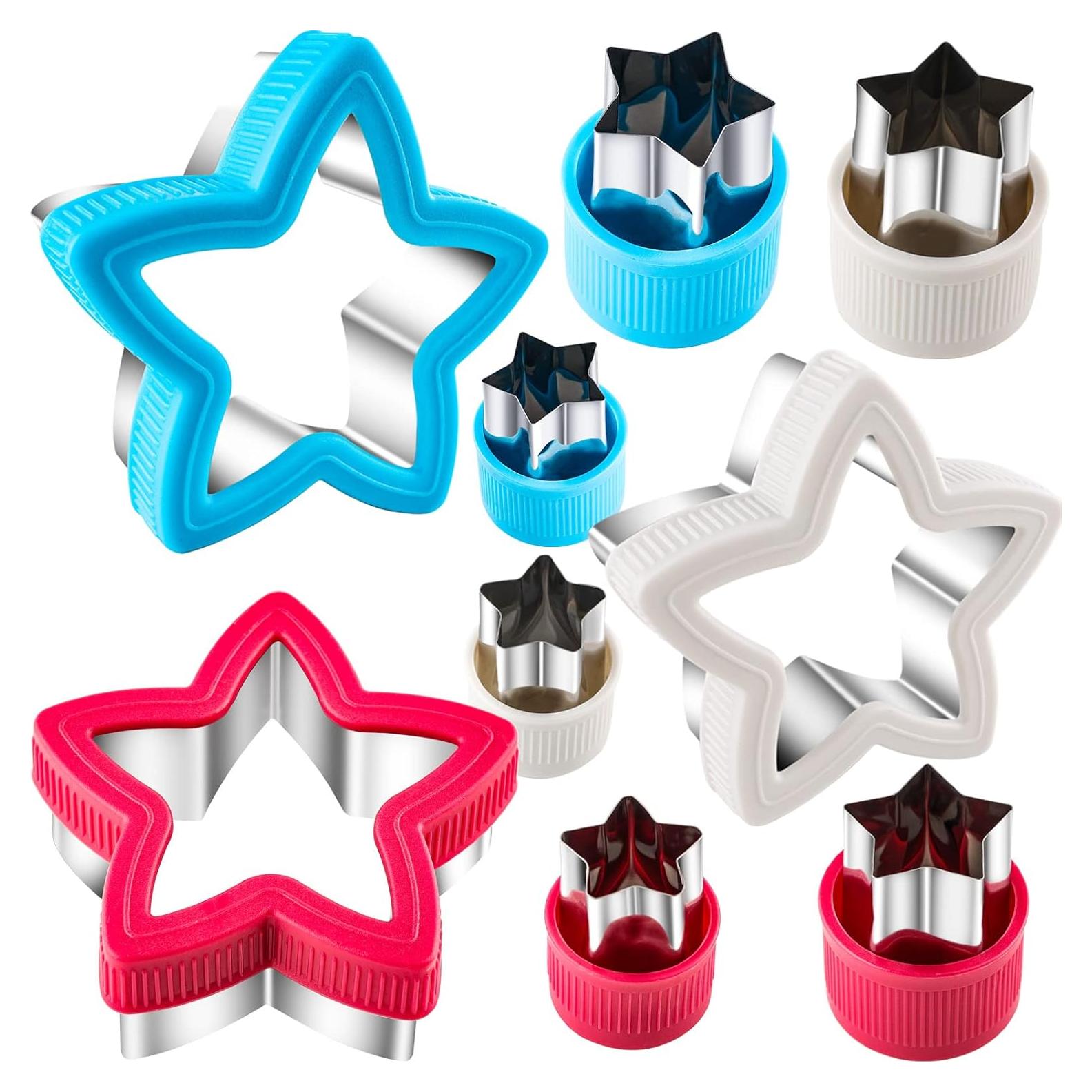 Juego de Cortadores de Galletas Estrella HiHITAOO 9 Piezas