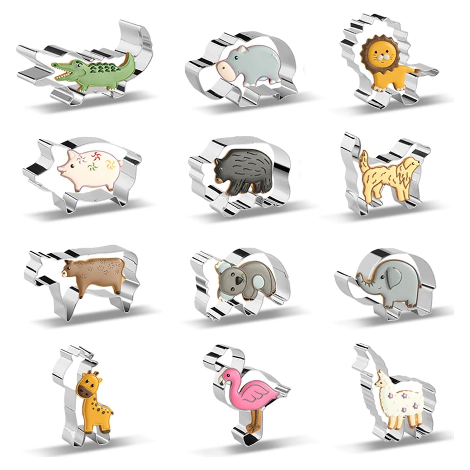 Cortadores de Galletas de Animales RUNHUAPPY - Set 12 Piezas