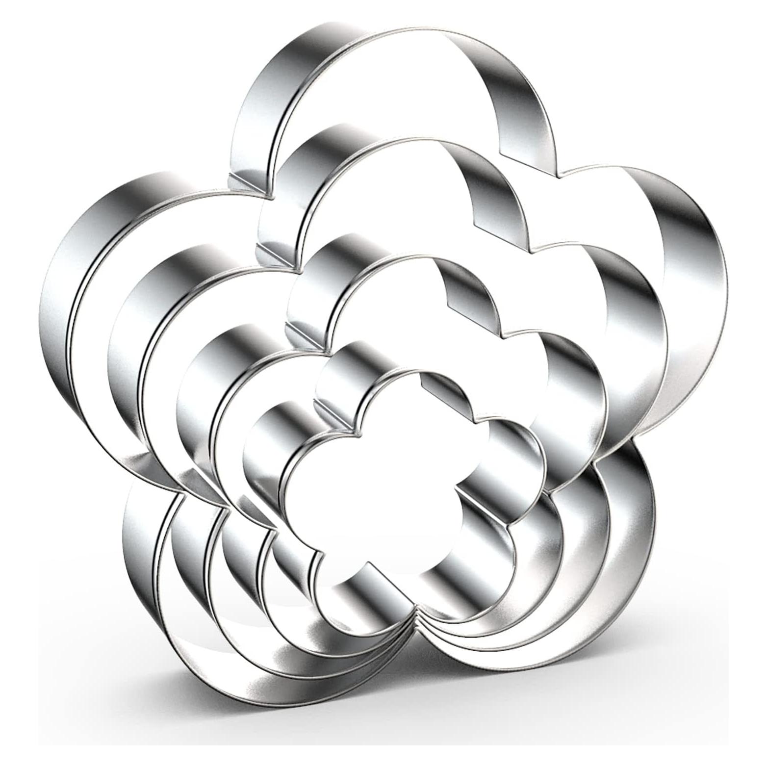 Juego de Cortadores de Galletas QAAQS Flor de Ciruelo 4 Pzs