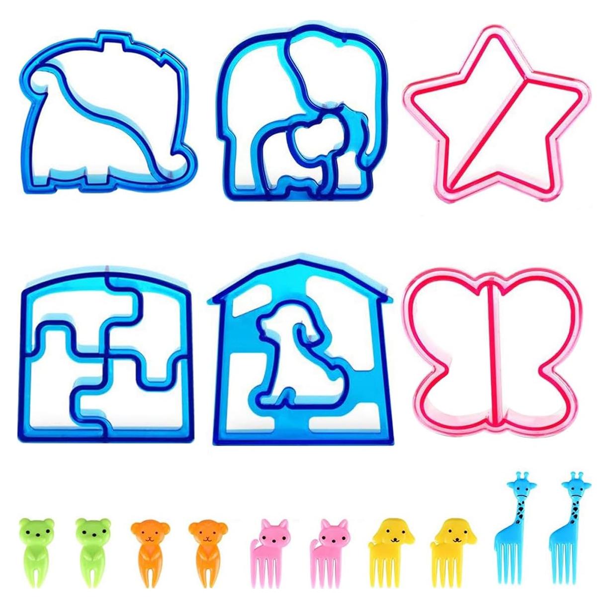 Cortadores de Sándwich Anberky 16 Piezas Animales Colorido