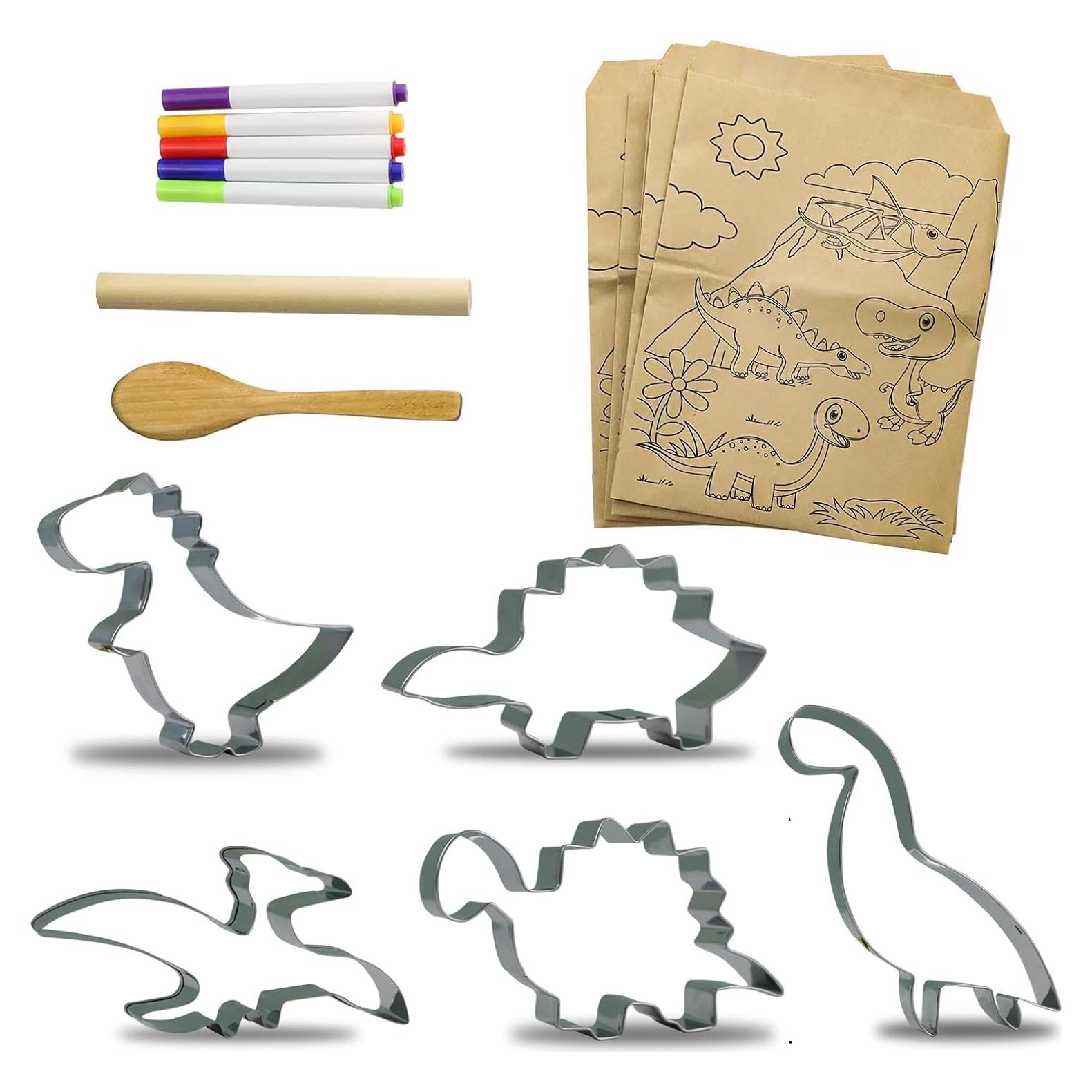 Juego de Cortadores de Galletas Dinosaurio Vidabita 5 Piezas