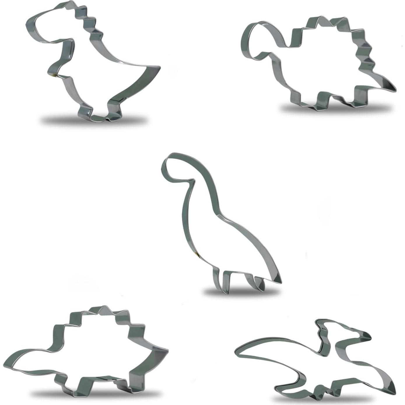 Juego de Cortadores de Galletas Dinosaurio Vidabita 5 Piezas