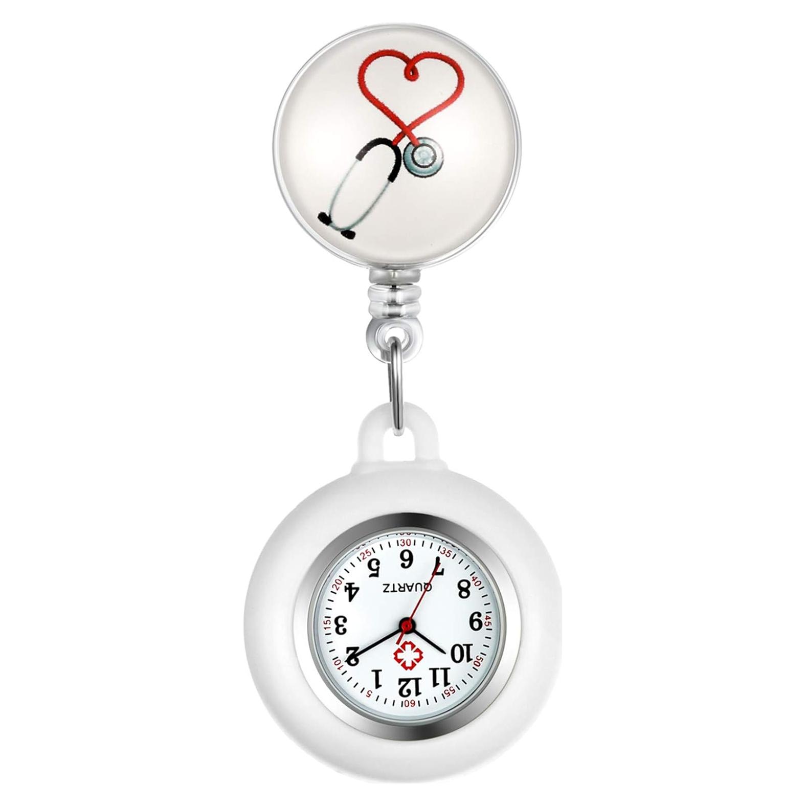 Reloj de enfermera Avaner A40-22 retráctil de silicona