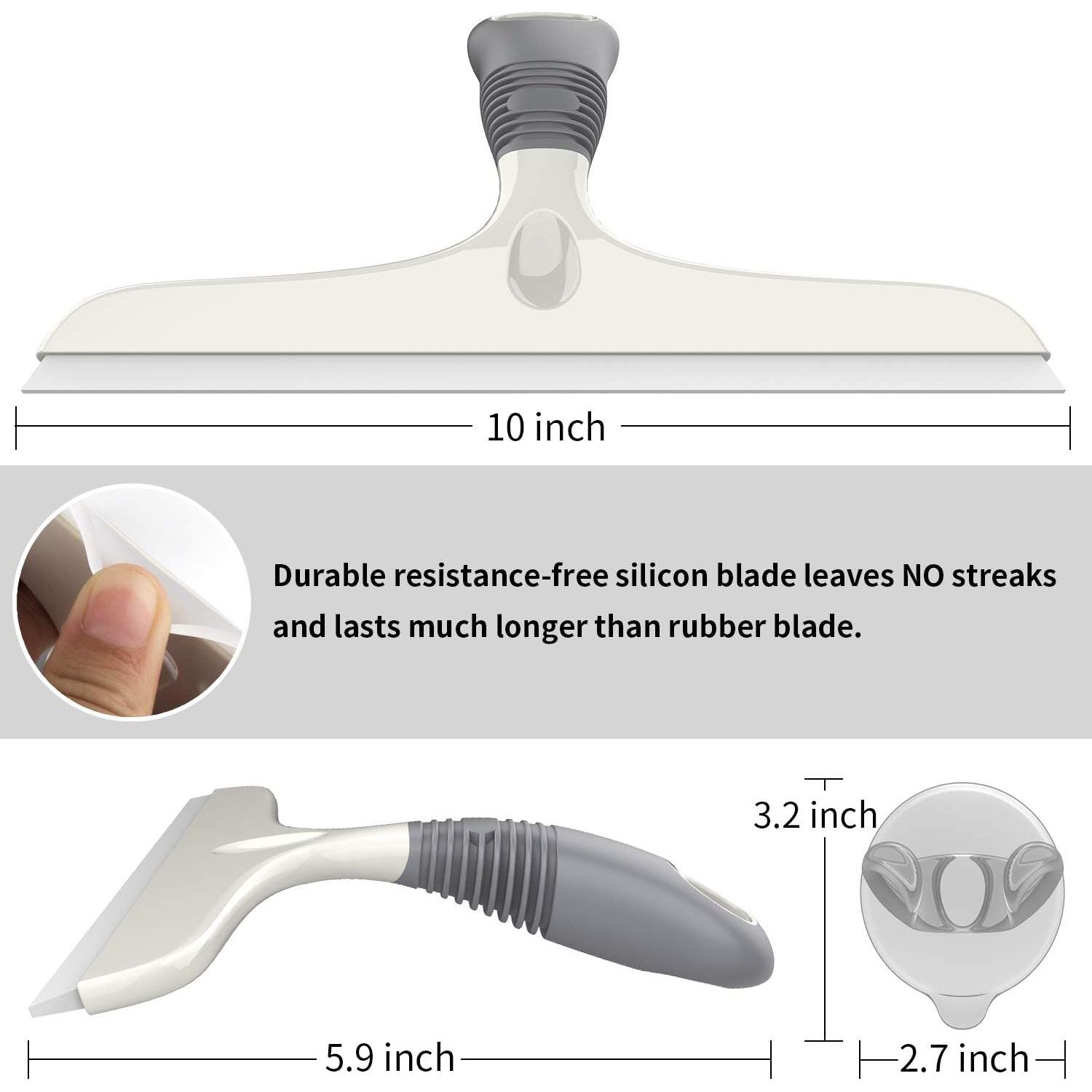 Limpiaparabrisas de Silicona MR.SIGA 25,4 cm Blanco y Gris