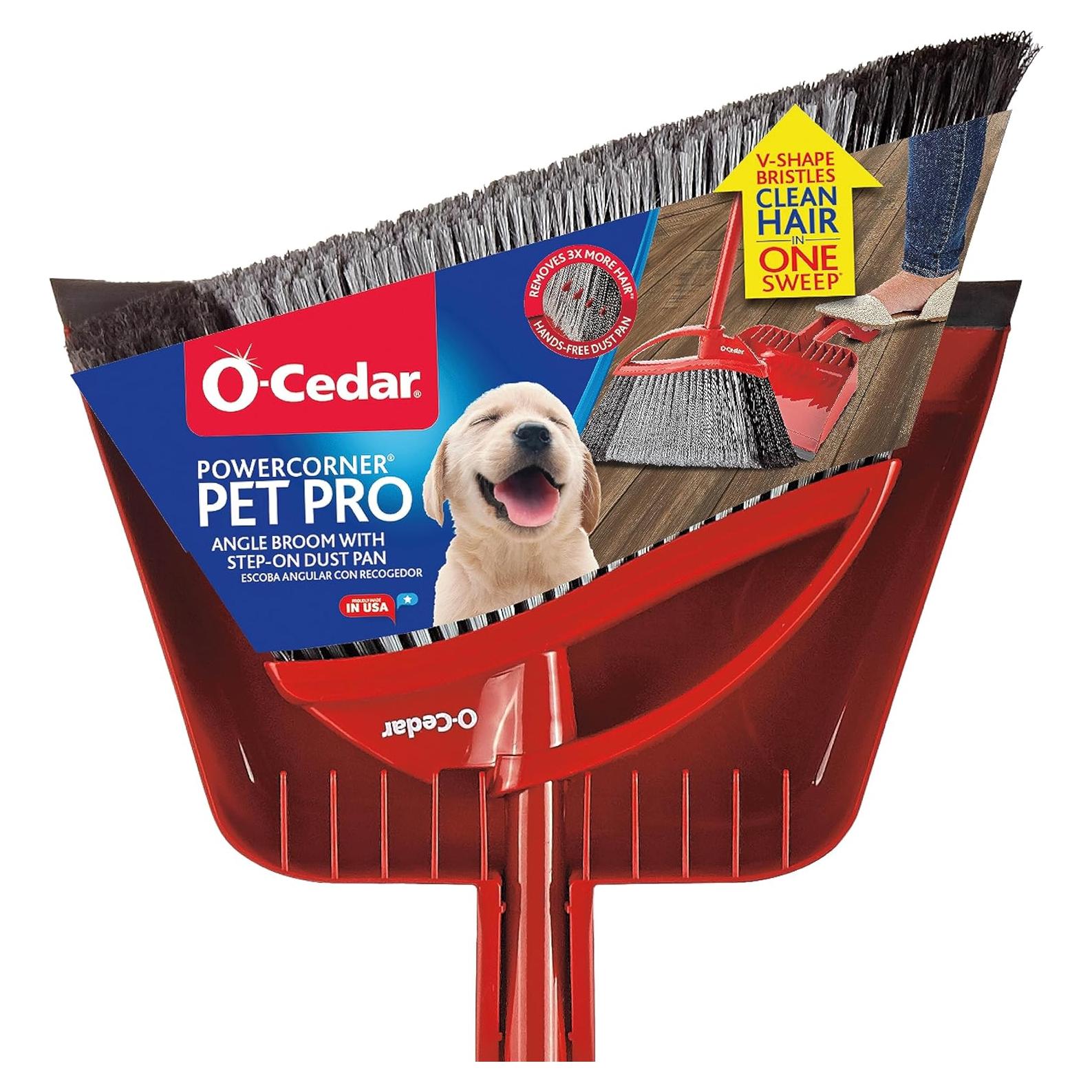 Escoba O-Cedar Pet Pro y recogedor de pie - Limpieza eficaz