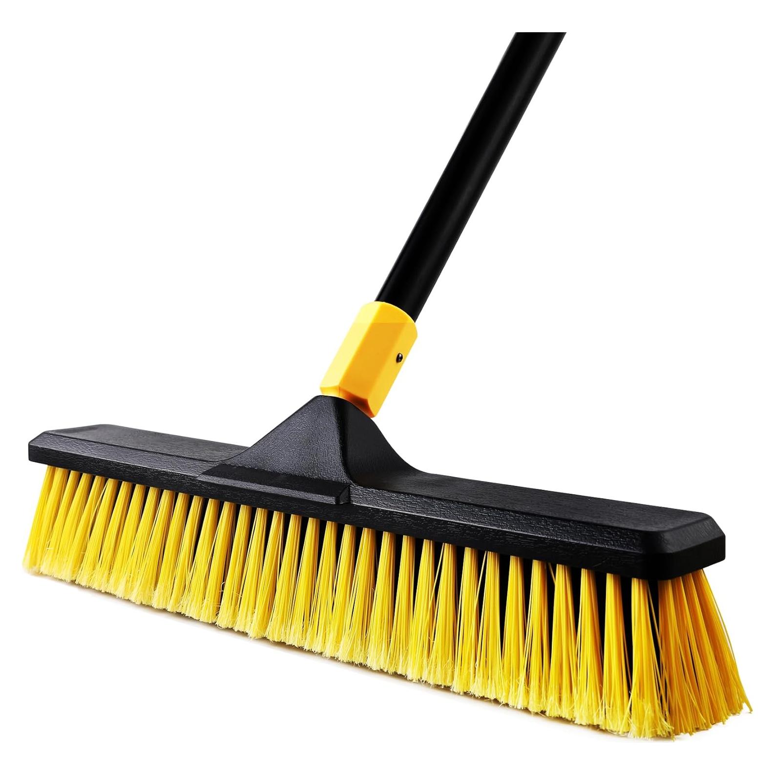 Escoba de Empuje Yocada 45.72 cm Cerdas Rígidas Ajustable