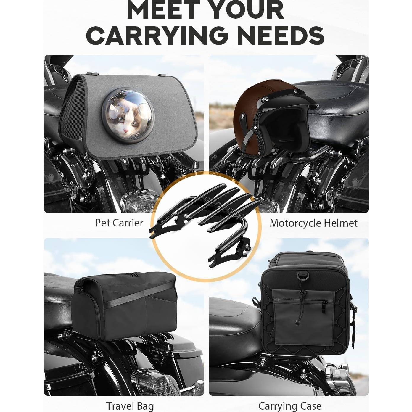 Soporte de Equipaje PBYMT para Harley Touring 2009-2024 Negro