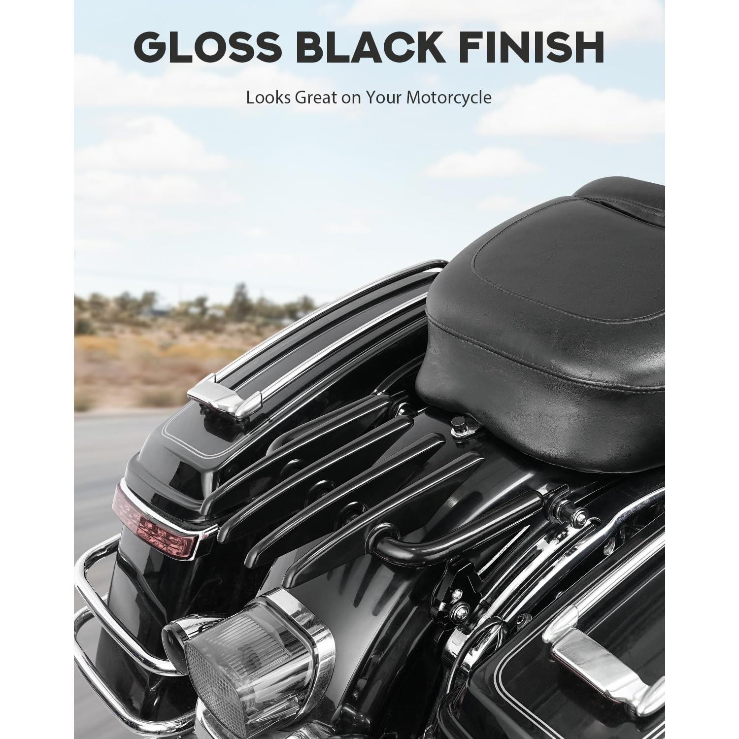 Soporte de Equipaje PBYMT para Harley Touring 2009-2024 Negro