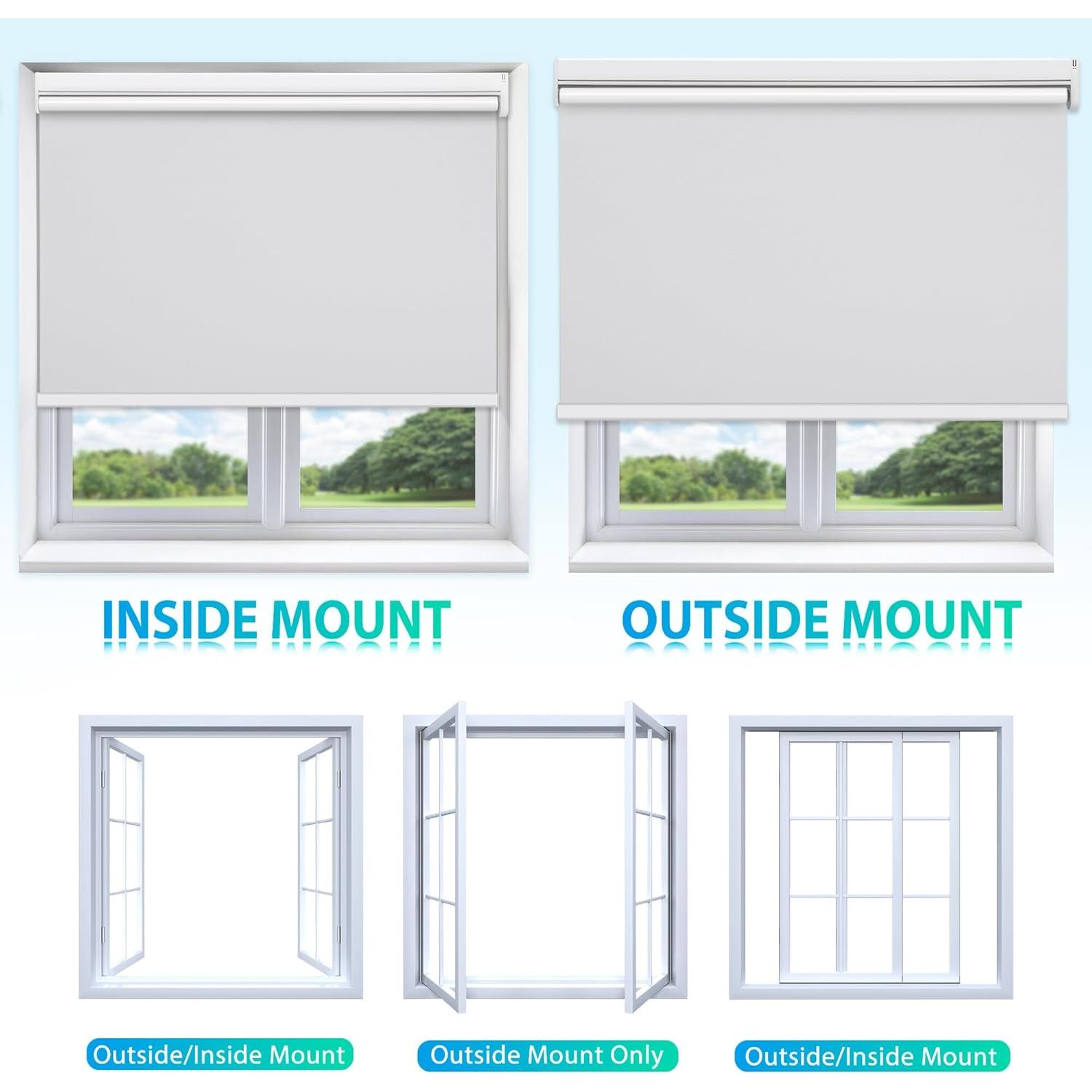 Persiana Enrollable Motorizada Allesin 68,5x182,9cm Blanca