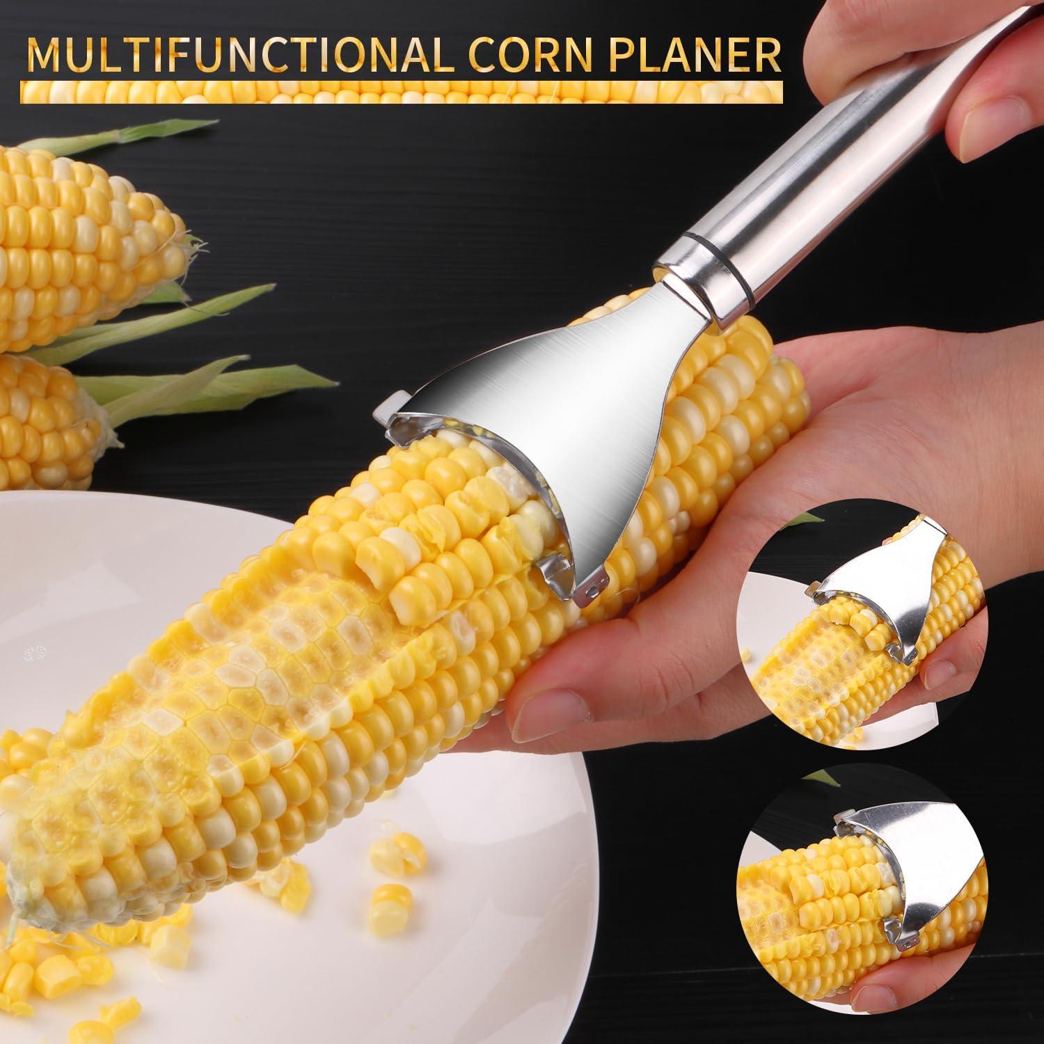 Pelador de Maíz Perla Dorada Acero Inoxidable Ergonómico