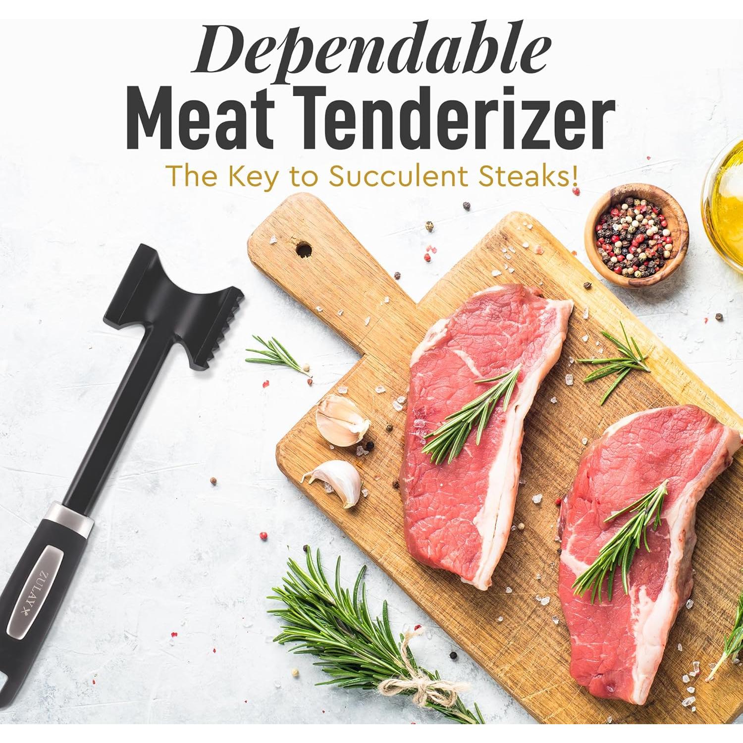 Martillo Aplanador de Carne Zulay 25,4 cm Doble Cara Antideslizante