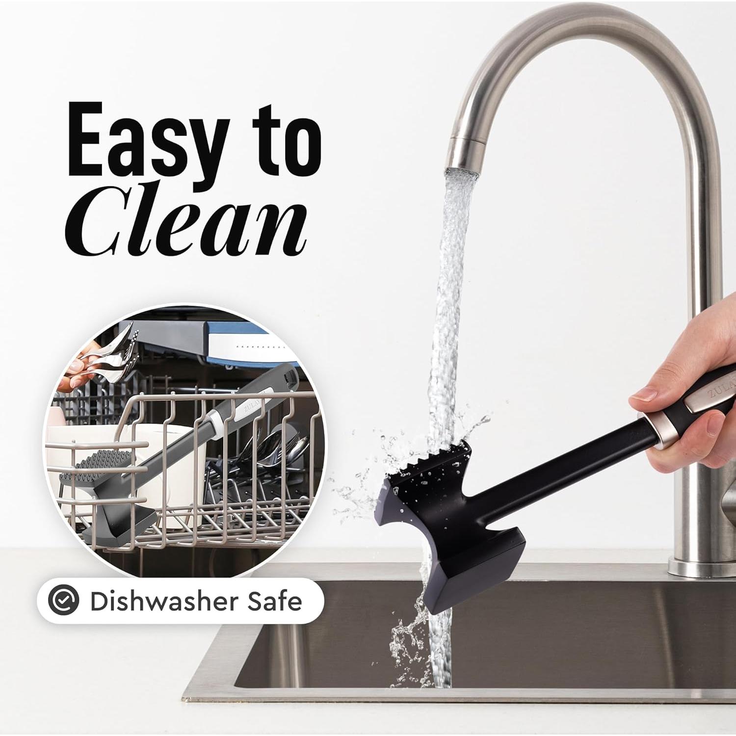 Martillo Aplanador de Carne Zulay 25,4 cm Doble Cara Antideslizante