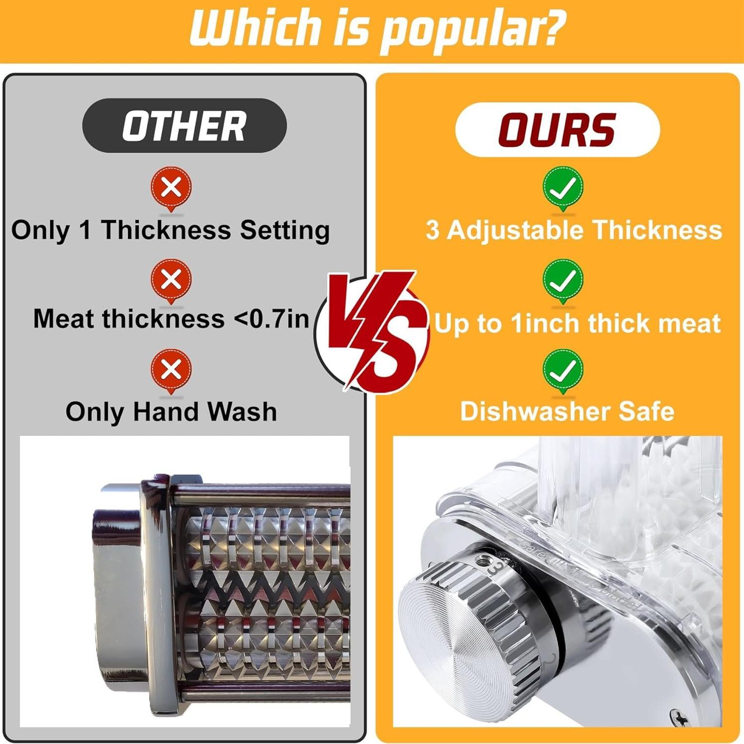 Ablandador de Carne KitchenAid FavorKit 3 Grosores Metal