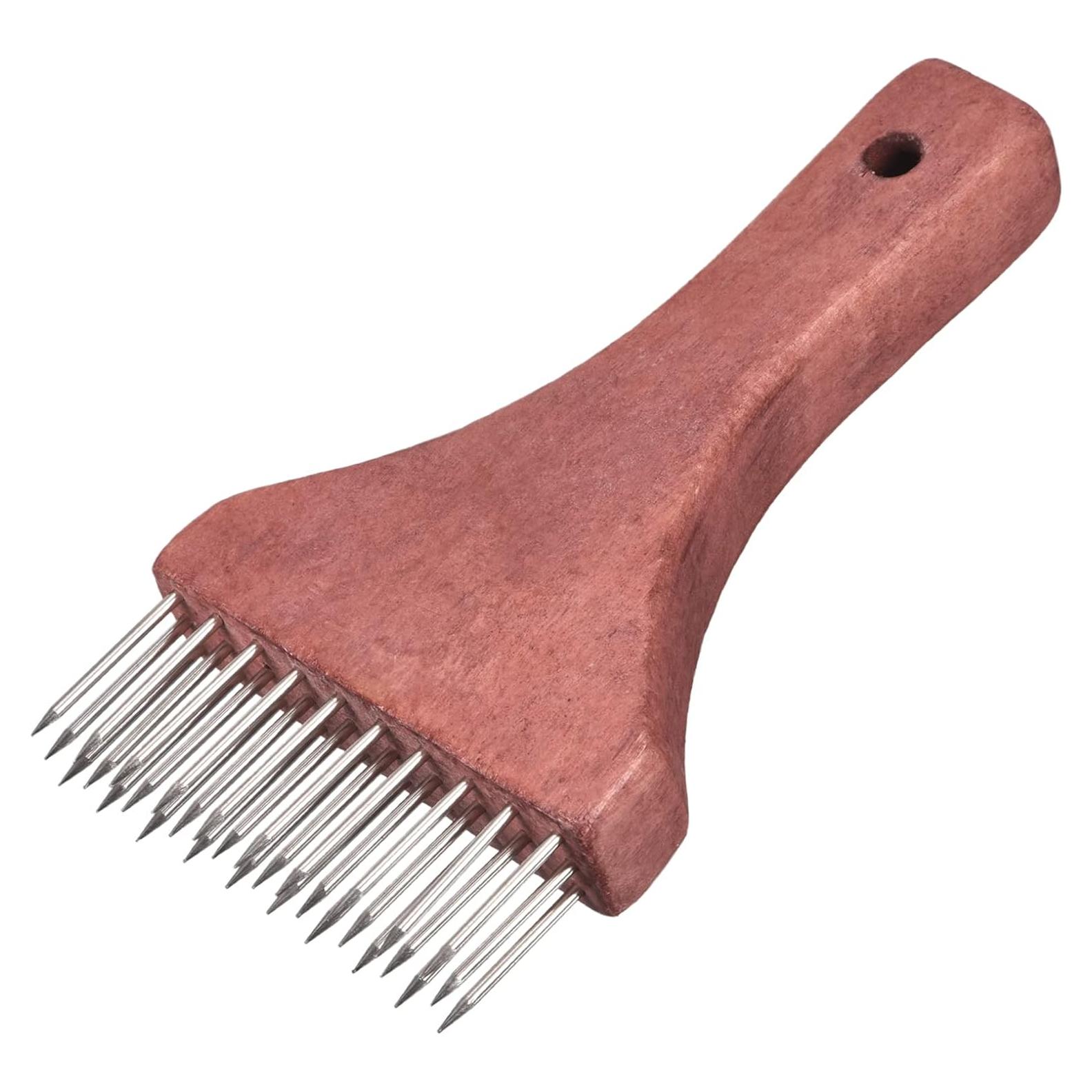 Aplanador de Carne uxcell Acero Inoxidable 17.5 cm Rojo