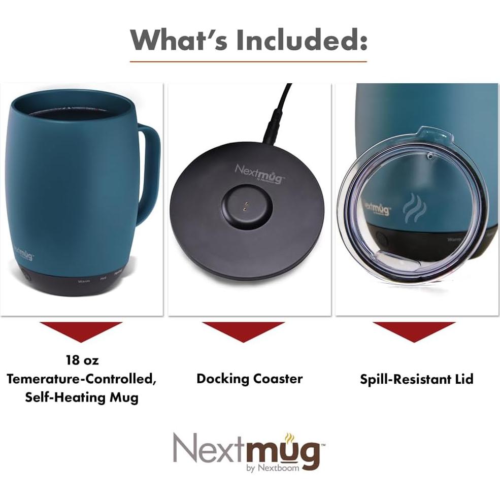 Nextmug Plus - Taza autocalentable 18 oz. Azul pizarra