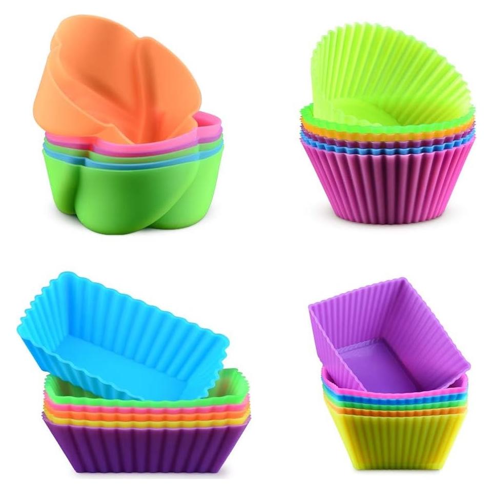 Moldes de Silicona CAKETIME 24 Piezas Reutilizables