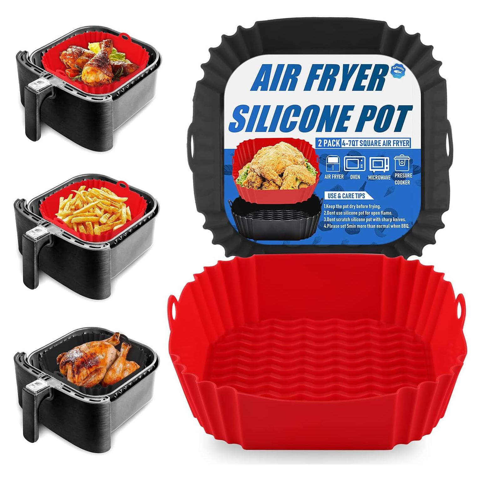 Juego de 2 forros de silicona Apluskis 20 cm para freidora